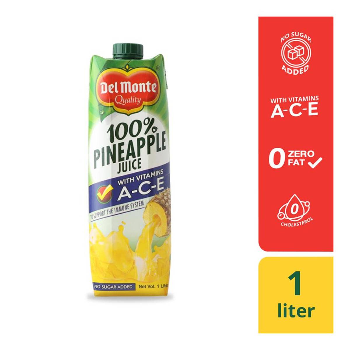 Del Monte 100 Pineapple Juice w Vit AC&E NTUC FairPrice