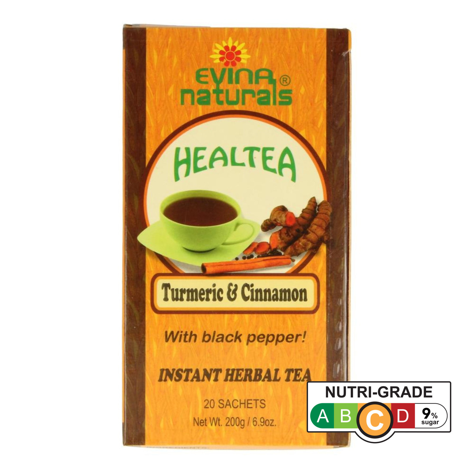 Evina Naturals Turmeric & Cinnamon Instant Herbal Tea NTUC FairPrice