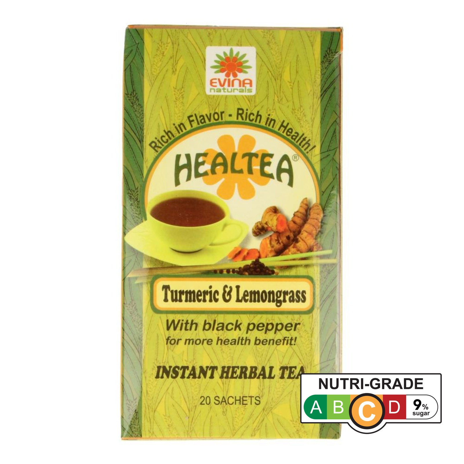Evina Naturals Turmeric & Lemongrass Instant Herbal Tea NTUC FairPrice