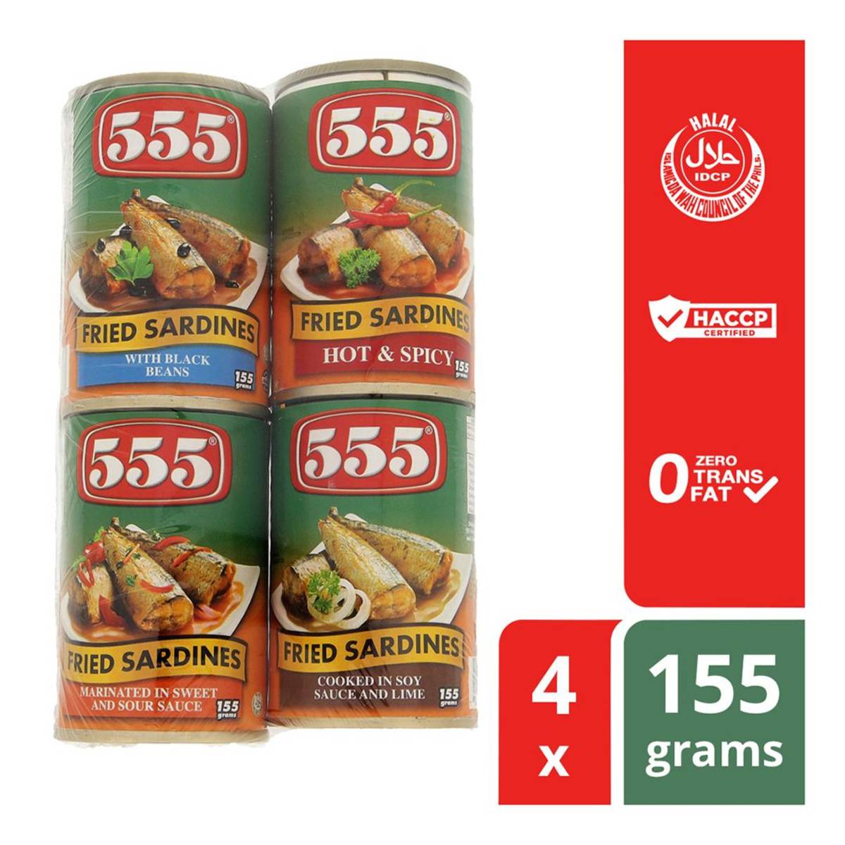 555 Fried Sardines Value Pack 4 Pack NTUC FairPrice