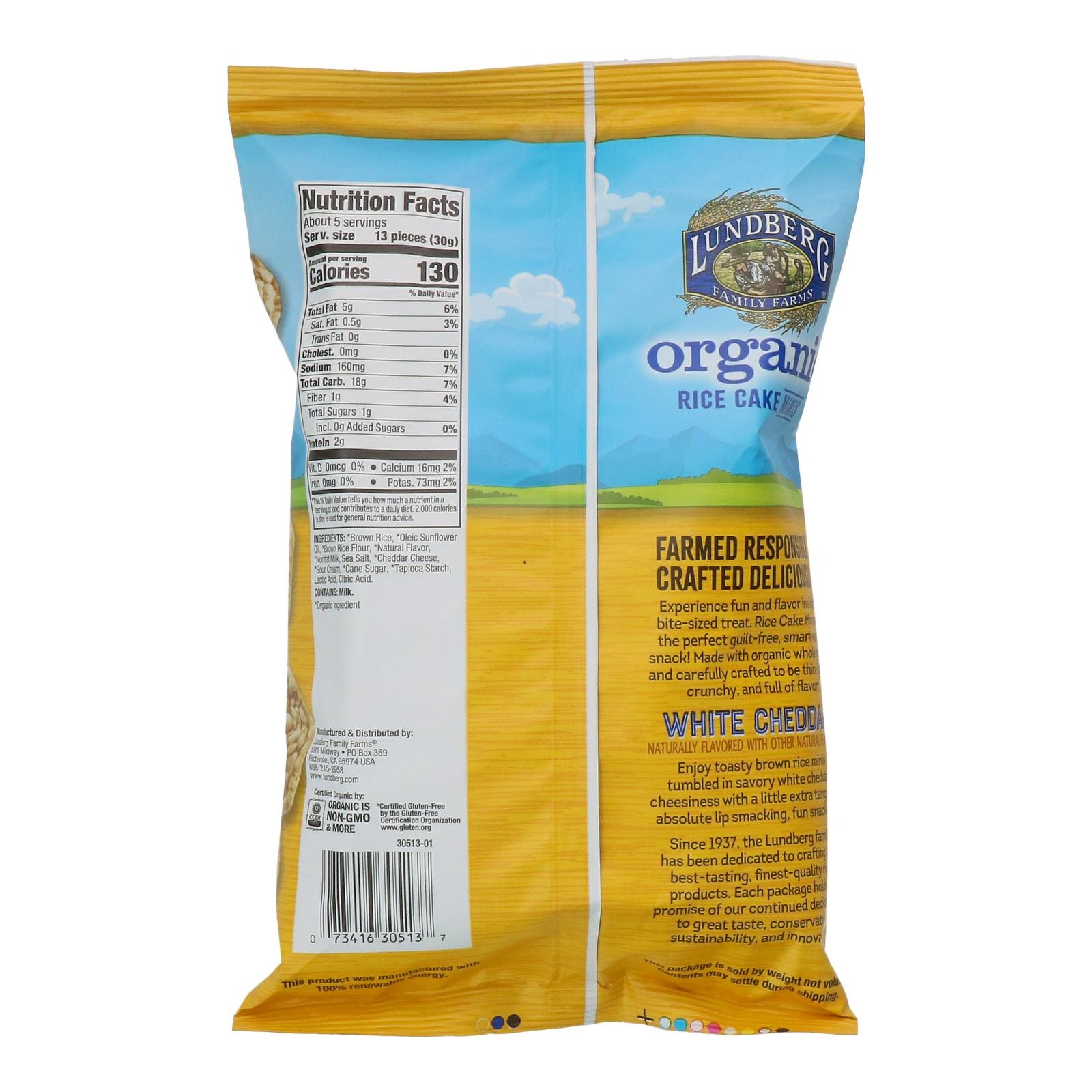 Lundberg Organic Mini Rice Cakes With Cheddar NTUC FairPrice
