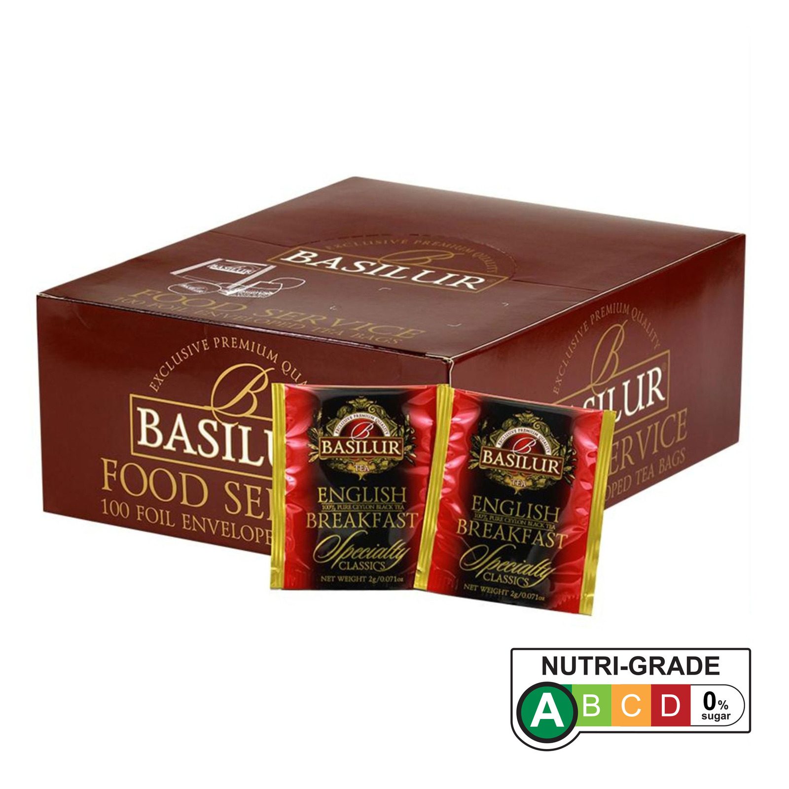 Basilur English Breakfast Black Tea 100 Enveloped Tea Bags NTUC