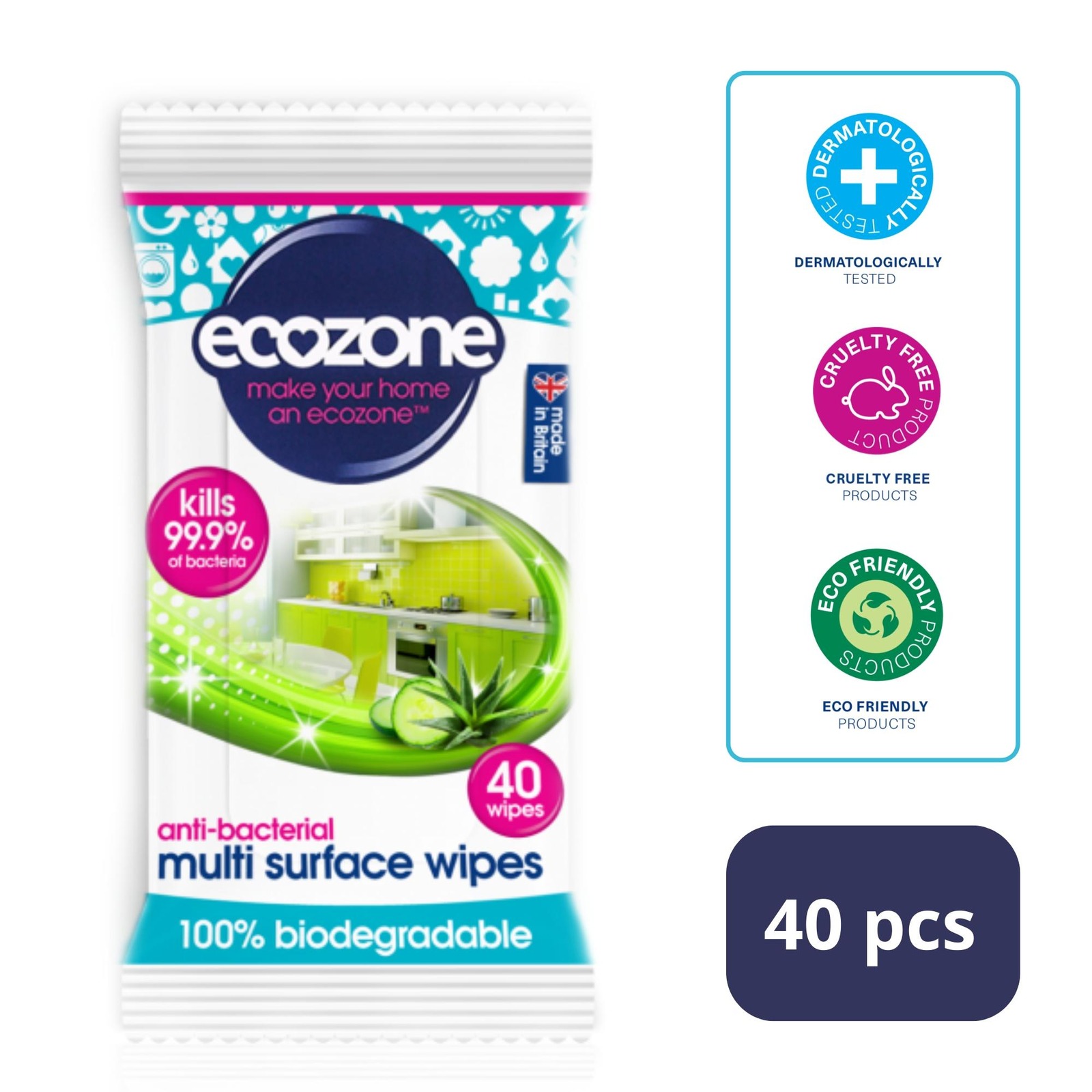Ecozone Anti-Bacterial Multisurface Wipes