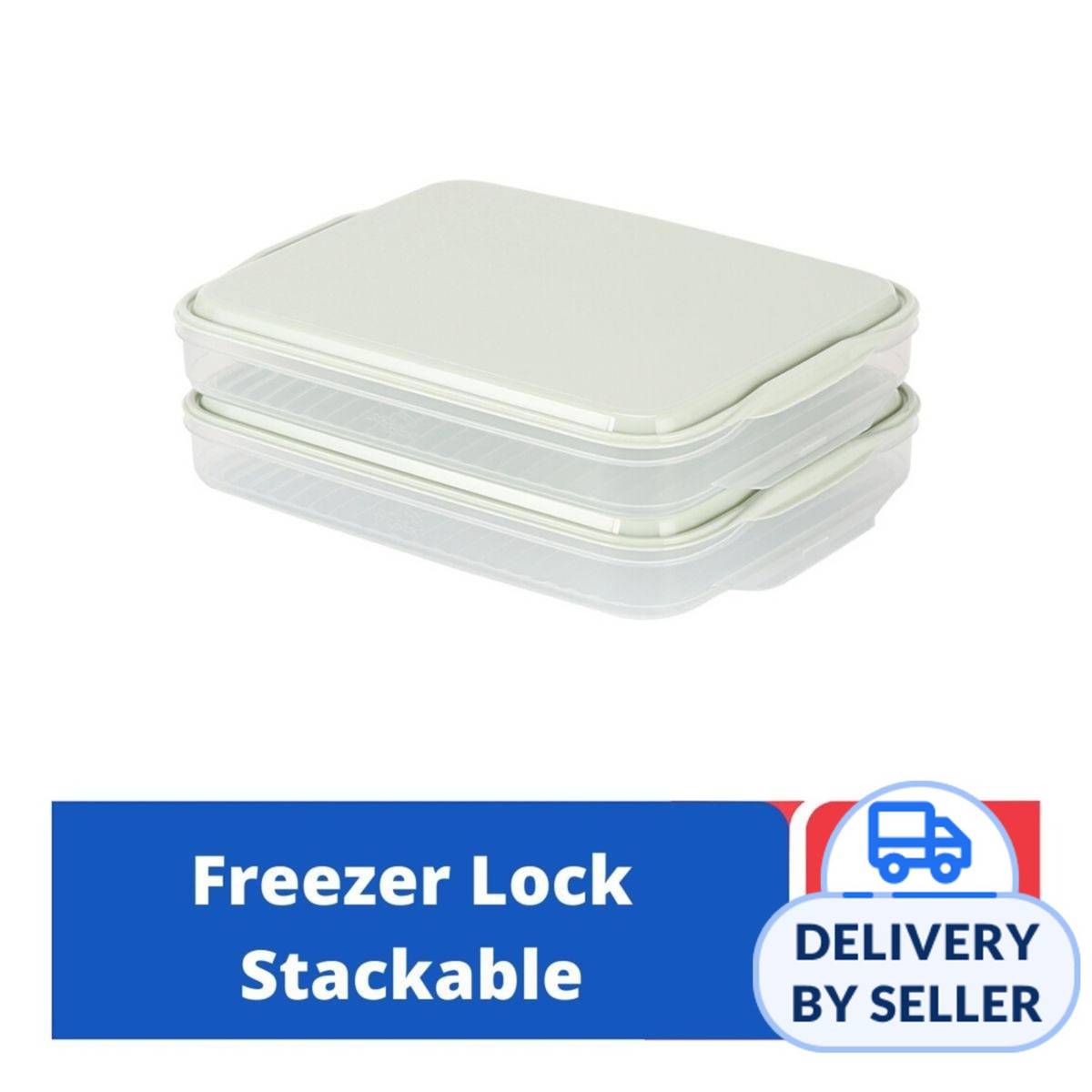 LOCK&LOCK Freezer Lock Container 2P Set Rect 2.4L Mint NTUC FairPrice