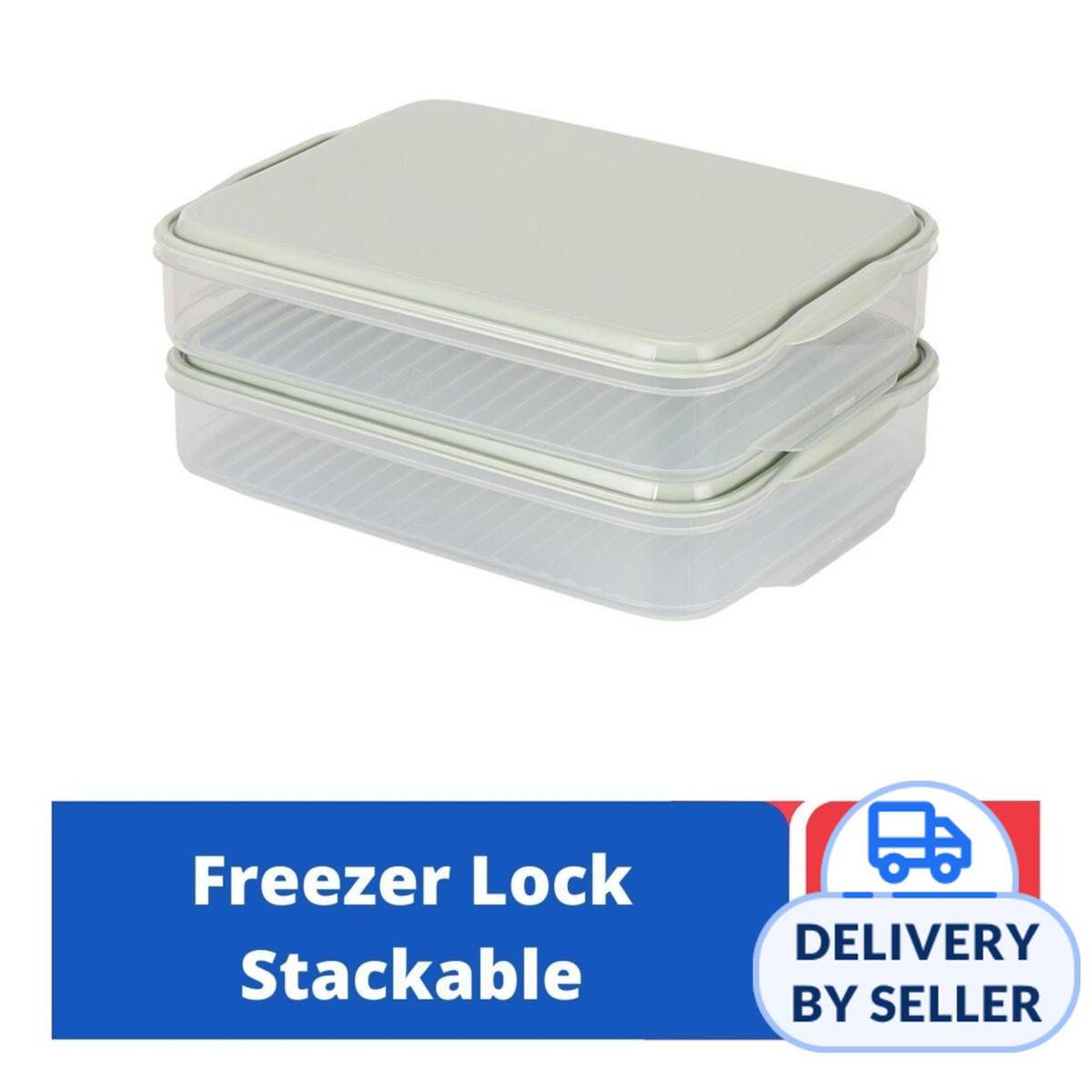 LOCK&LOCK Freezer Lock Container 2P Set Rect 3.4L Mint NTUC FairPrice