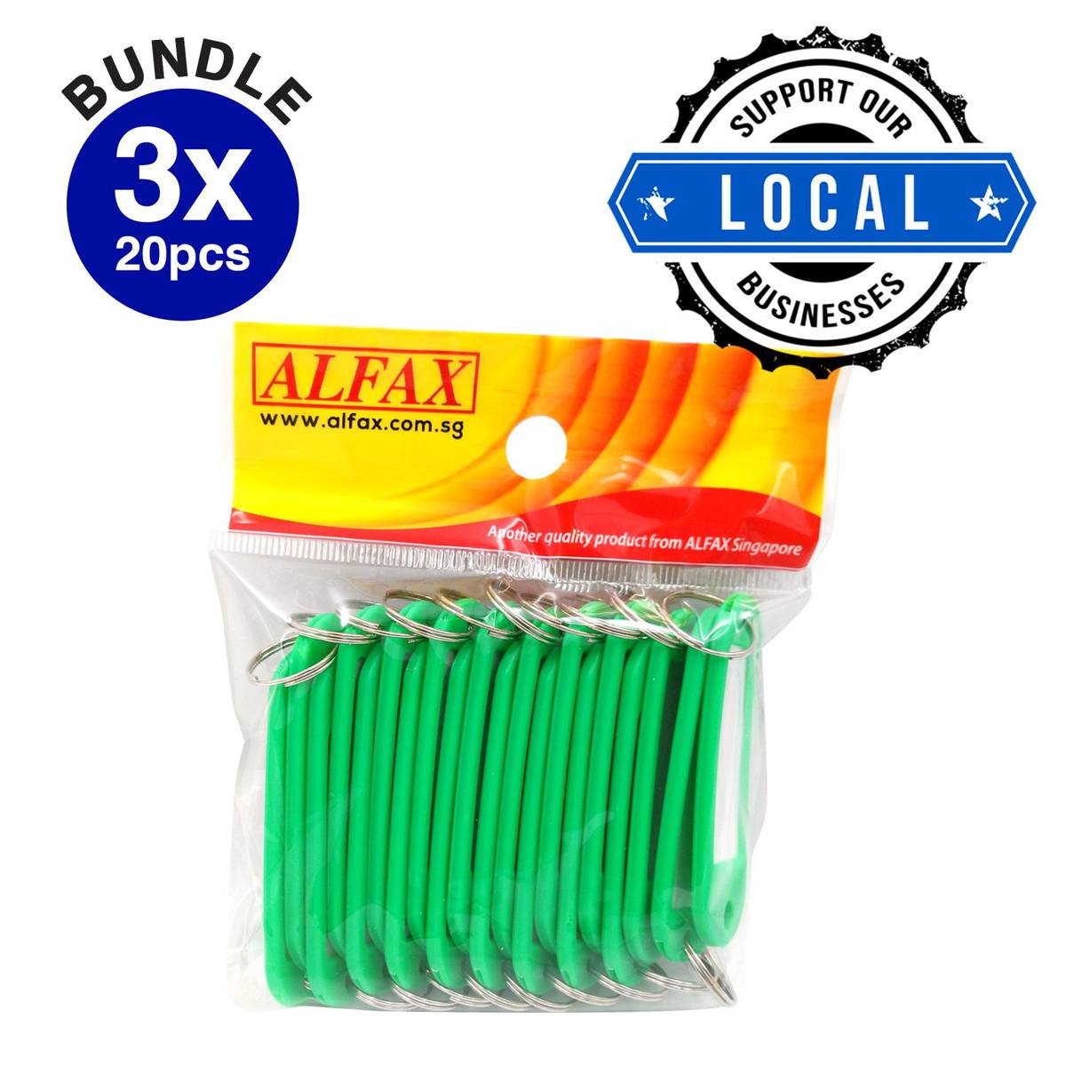 Alfax Kt333 Key Tag Round Edge 6cm Green Ntuc Fairprice