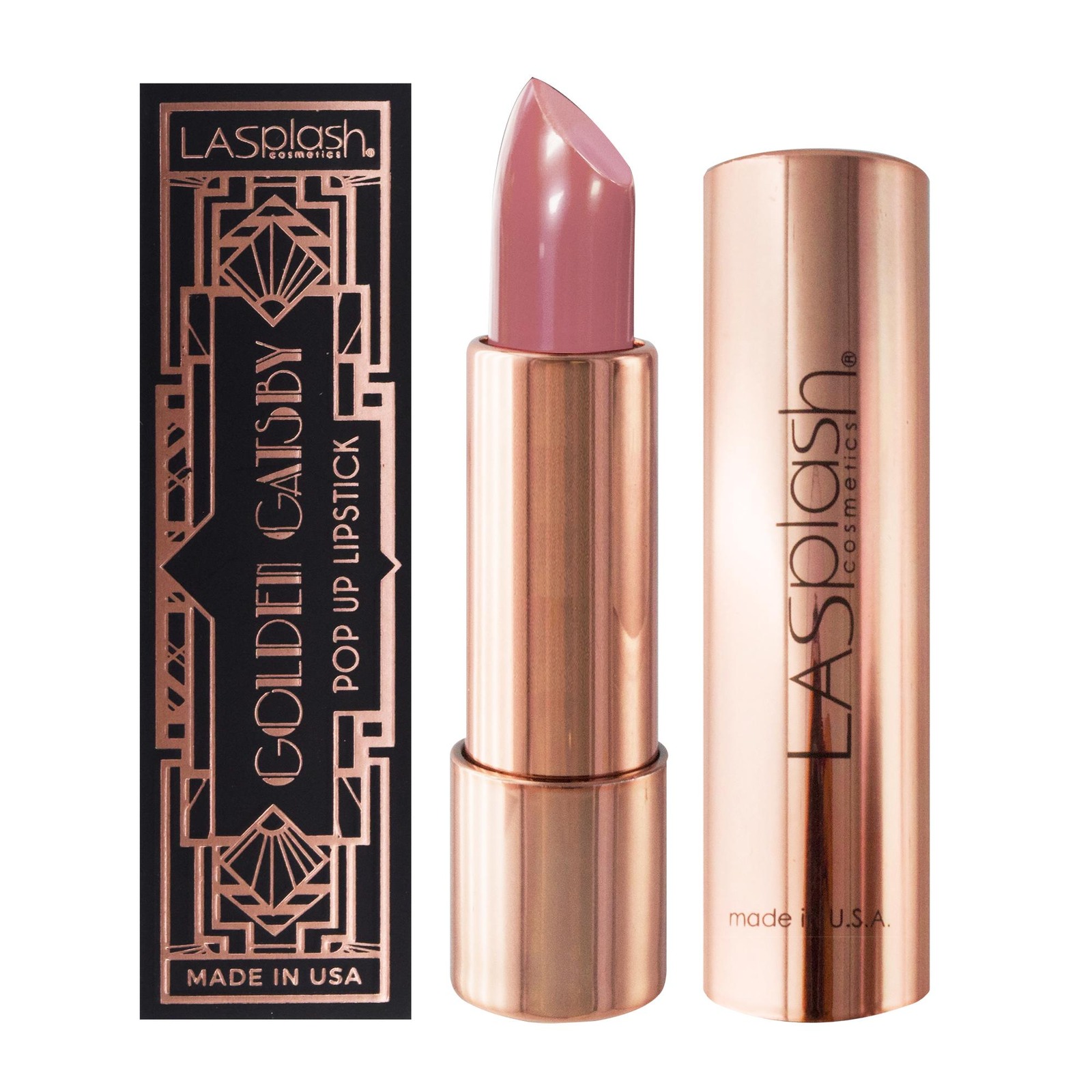 LA Splash Golden Gatsby Popup Lipstick - Coco