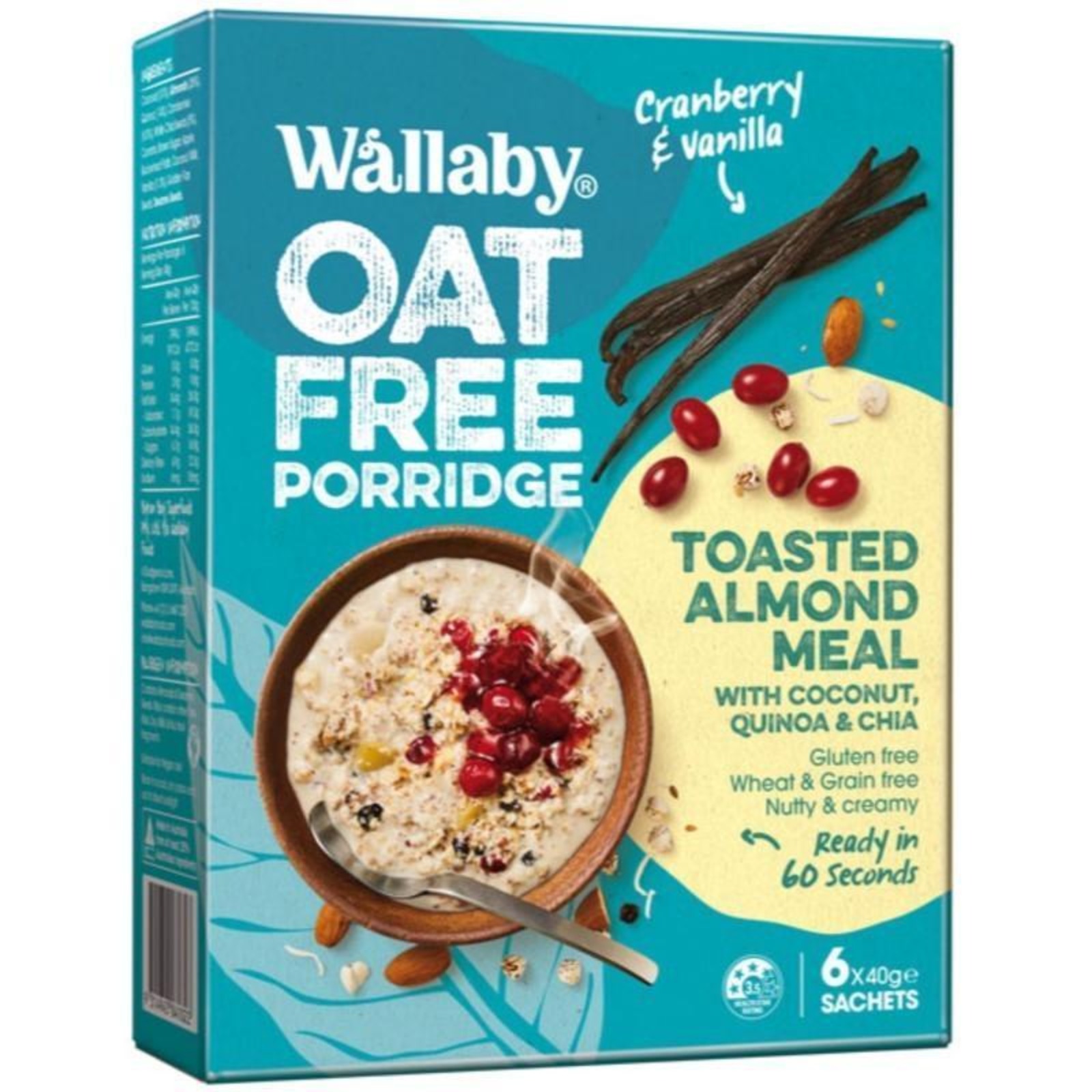 Wallaby Oat Free Porridge Cranberry Vanilla Ntuc Fairprice