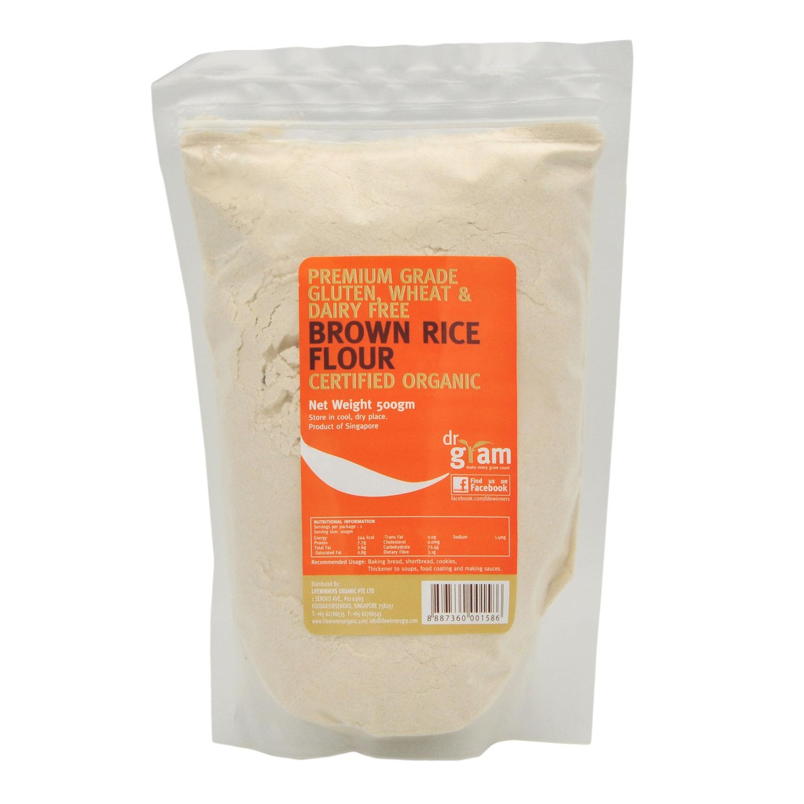 Dr Gram Brown Rice Flour NTUC FairPrice