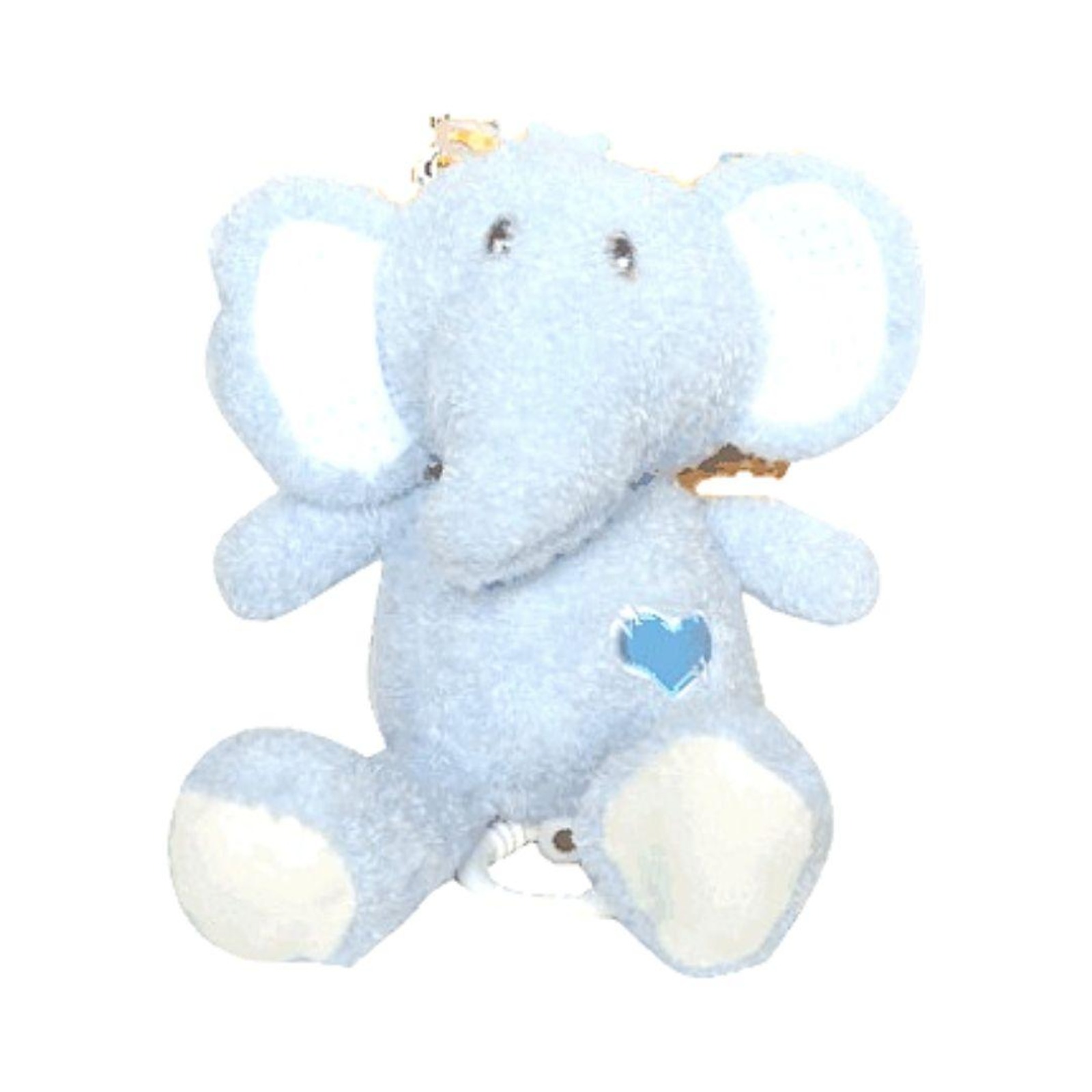 small stuffed blue elephant