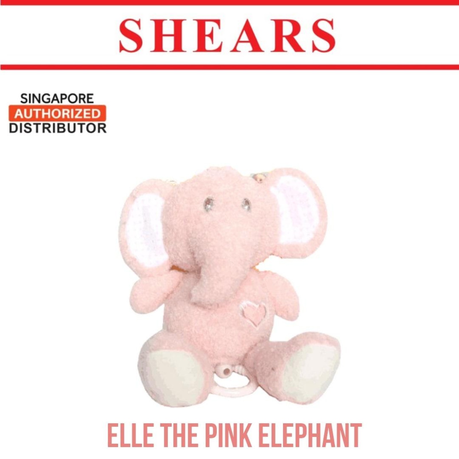 Shears Pullstring Elle The Elephant Musical Toy Pink Sbfep Ntuc Fairprice