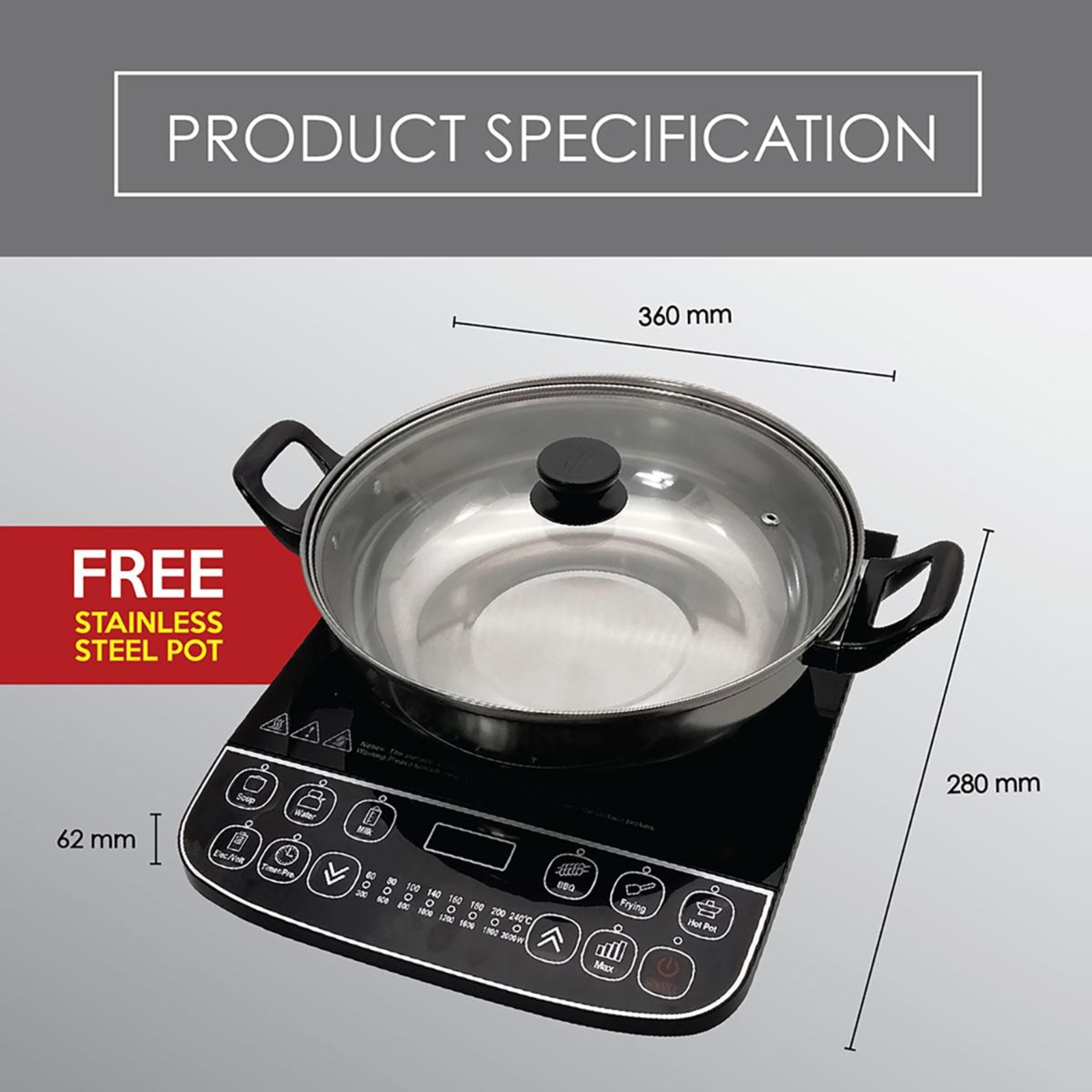 induction cooker with grill