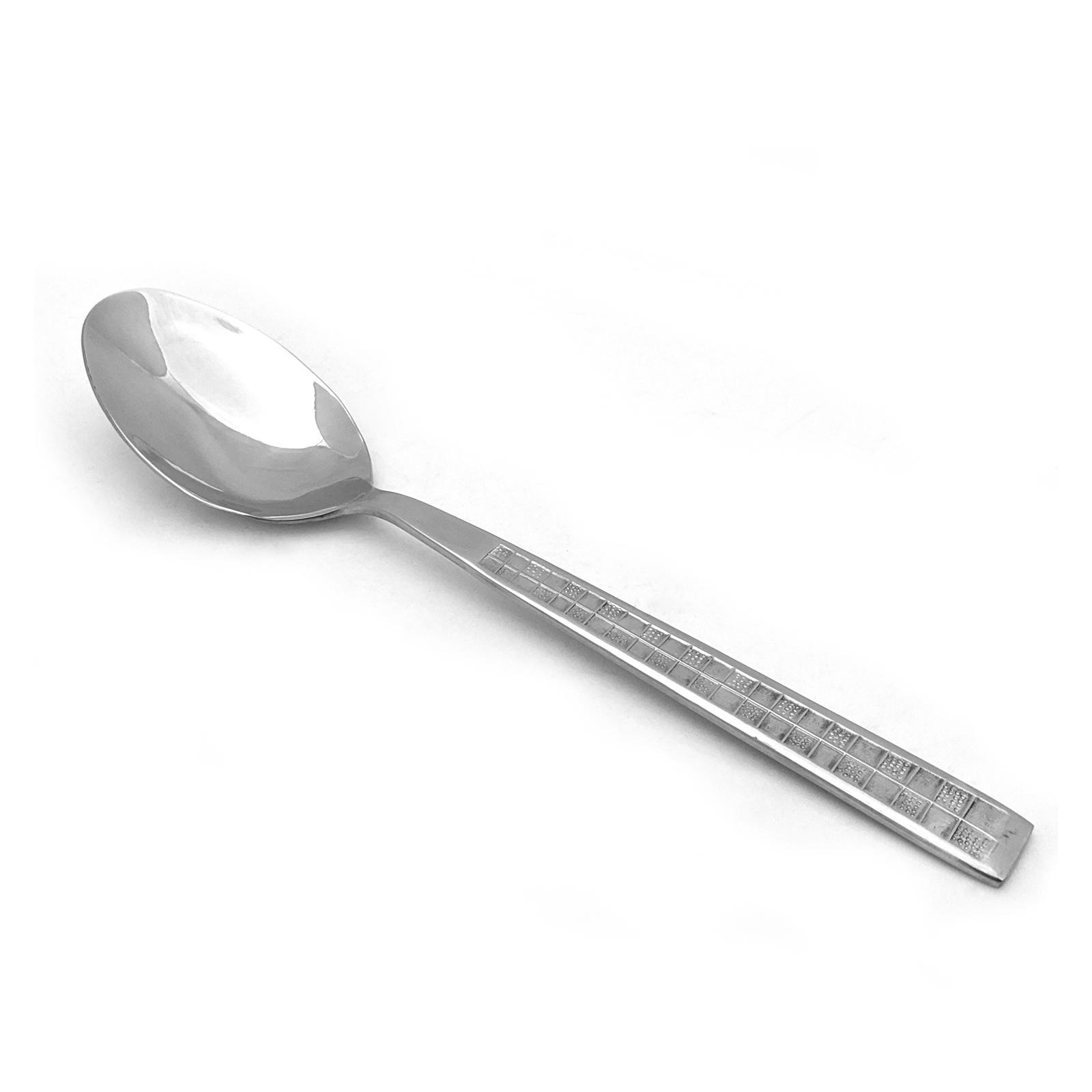 555 Checked Stainless Steel Table Spoon 4pc Pack NTUC FairPrice