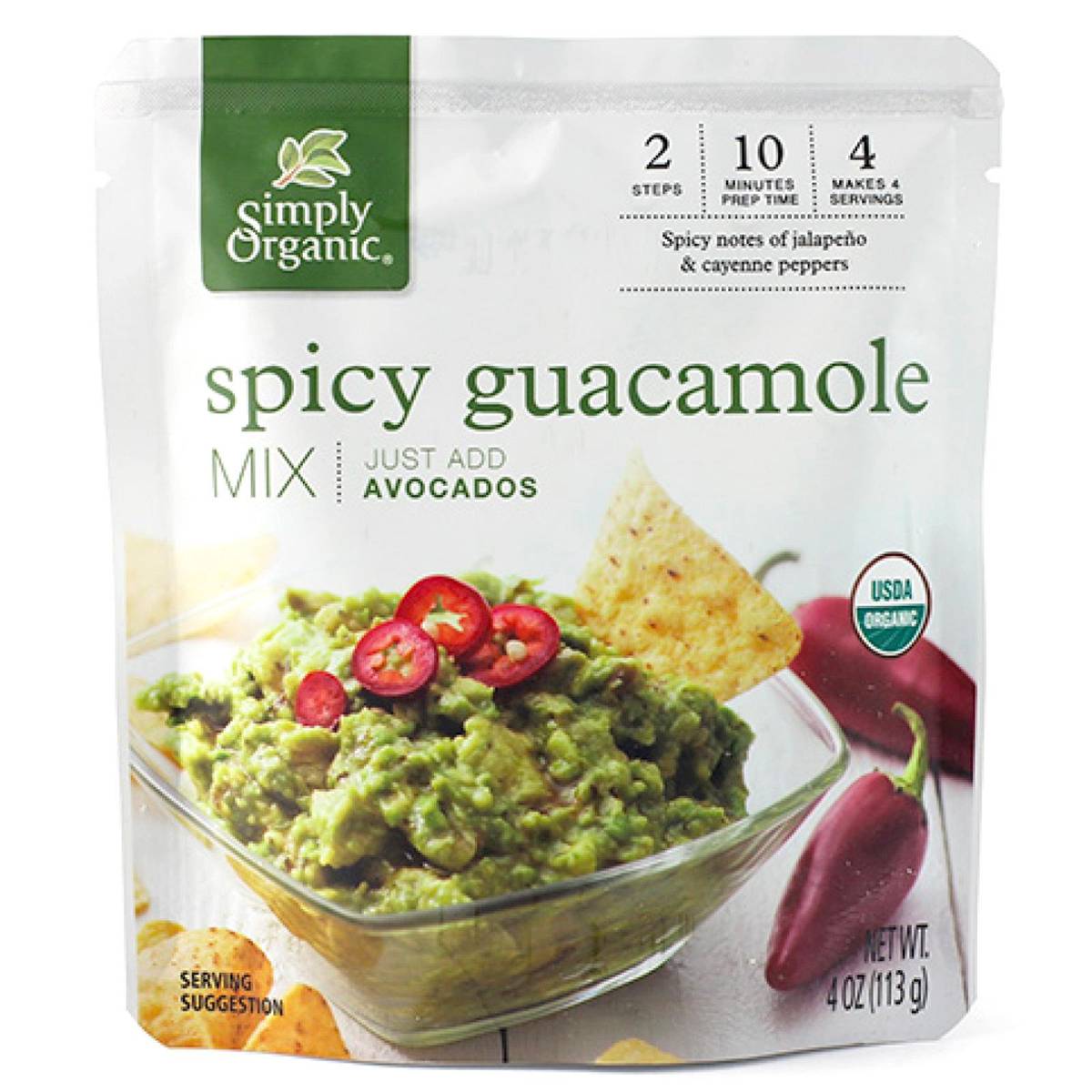Simply Organic Spicy Guacamole Mix Sauce, 113g NTUC FairPrice