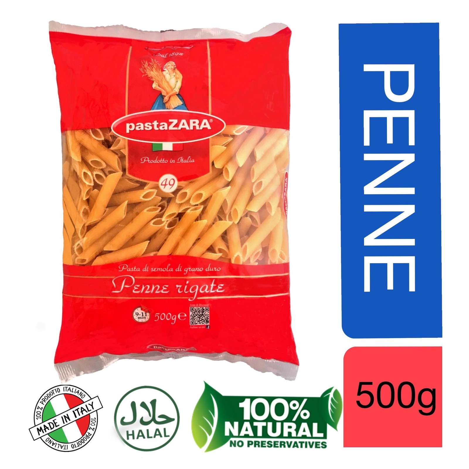 Pasta Zara Penne Rigate (5) Pasta 500 NTUC FairPrice