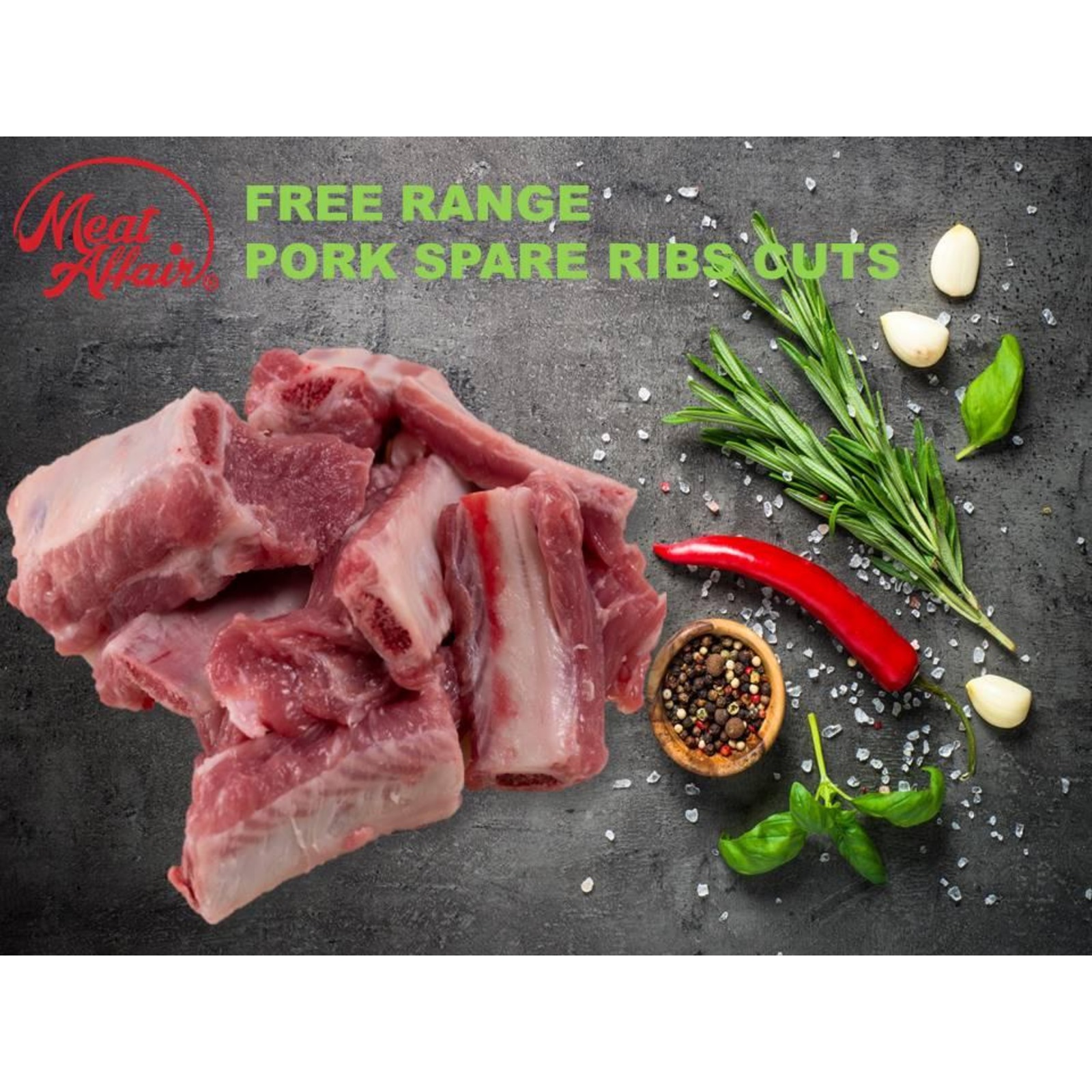 Meat Affair Free Range Pork Spare Rib Cube