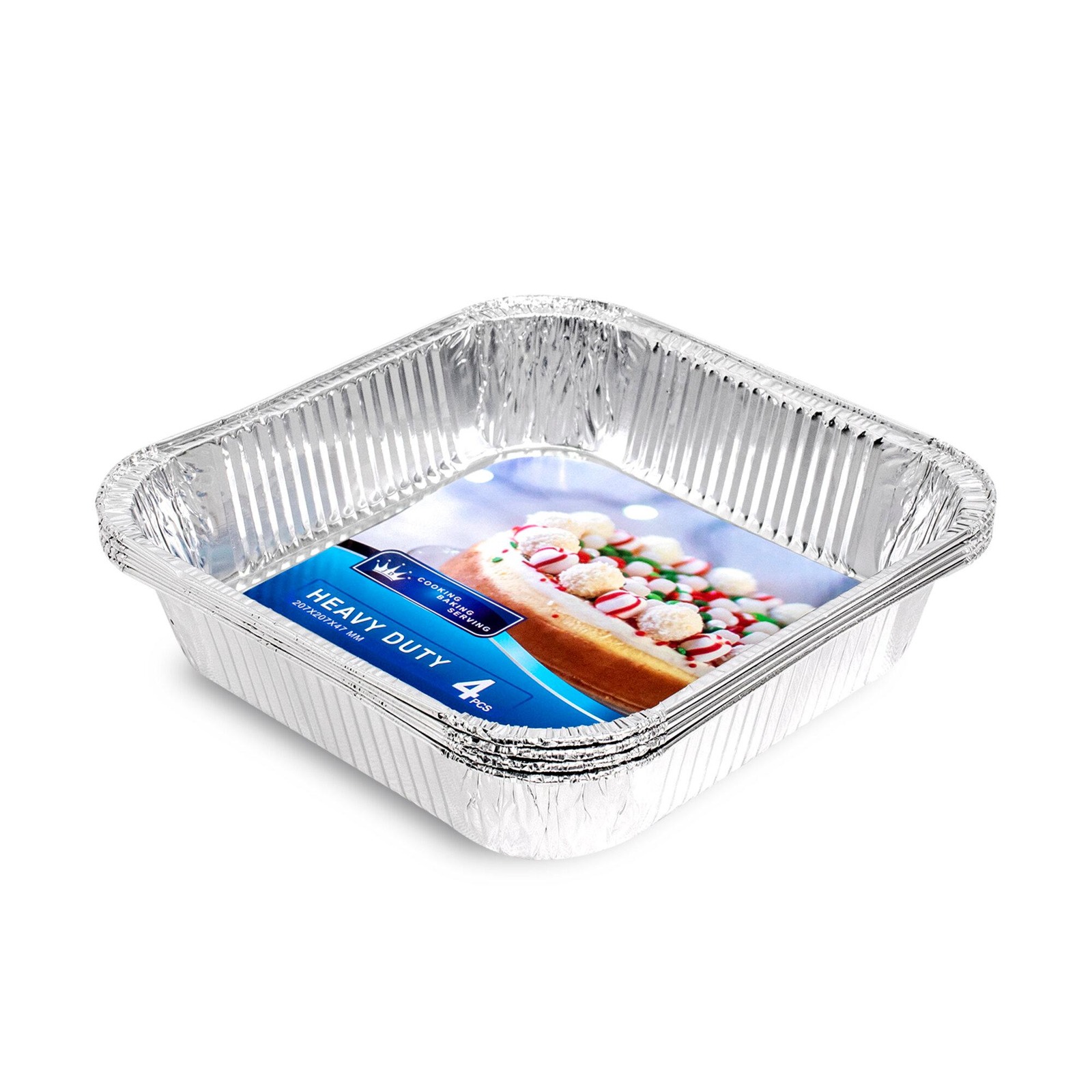 HOUZE Square Aluminium Foil Tray (Set of 4)