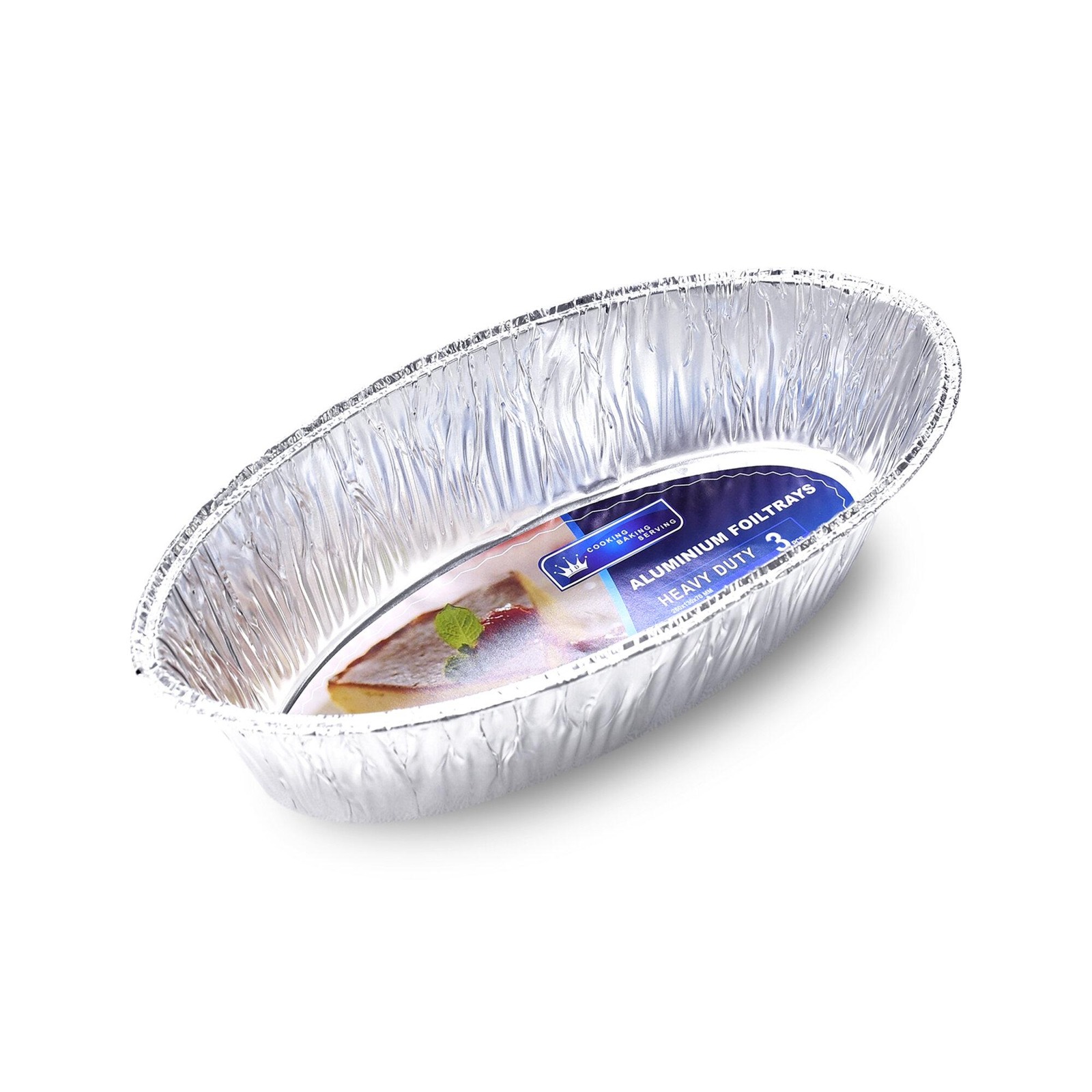 HOUZE Oval Aluminium Foil Roasting Pan (Set of 3)