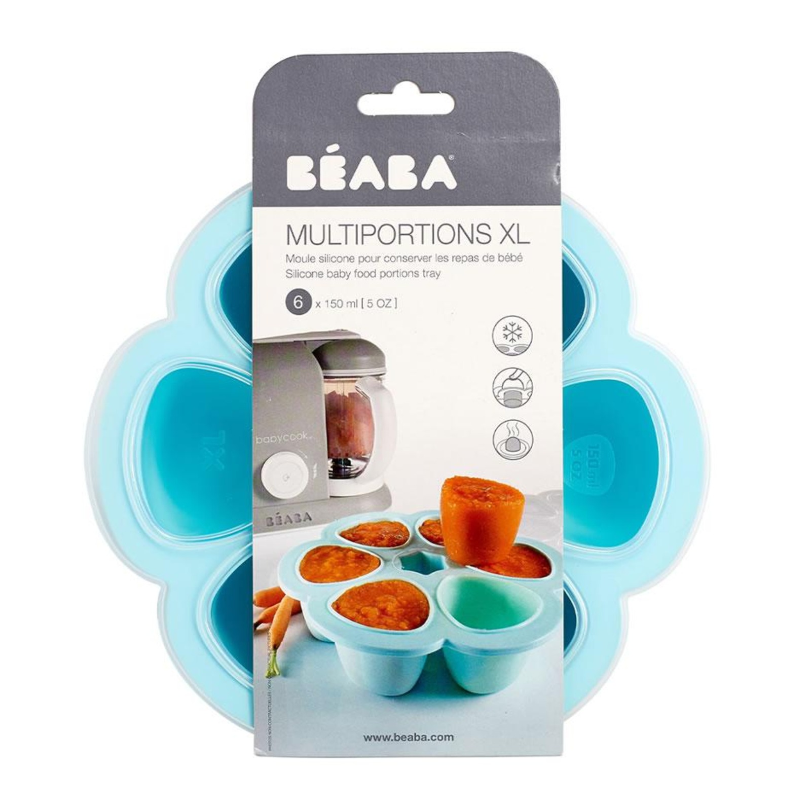 Beaba Silicone Multi Portions 6 X 90ml Blue Ntuc Fairprice