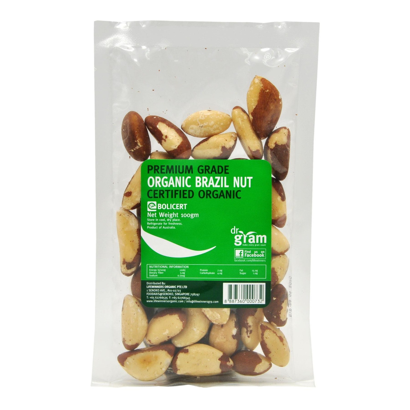 Dr Gram Organic Brazil Nut (Raw) NTUC FairPrice