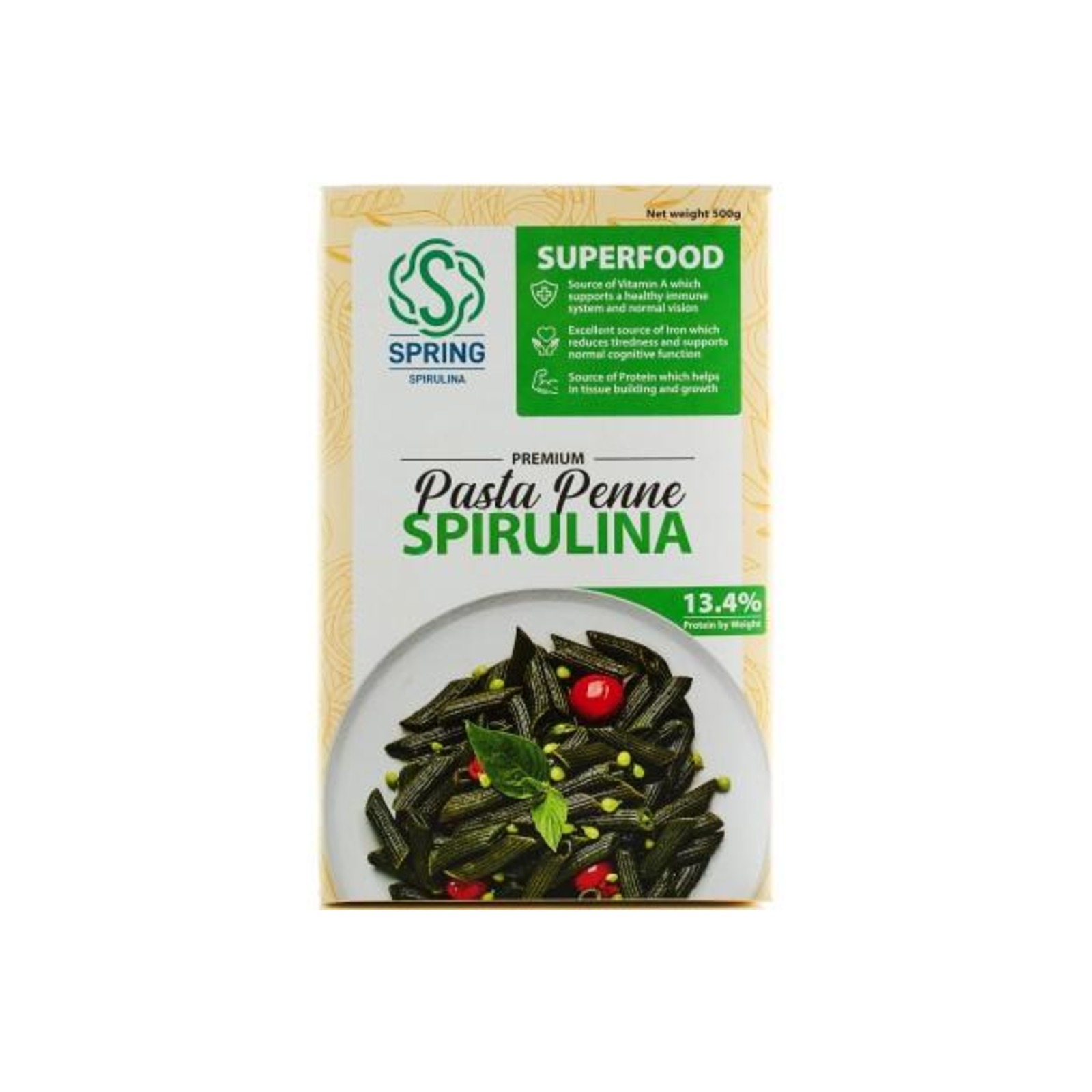 Spring Spirulina Spirulina pasta (penne) NTUC FairPrice