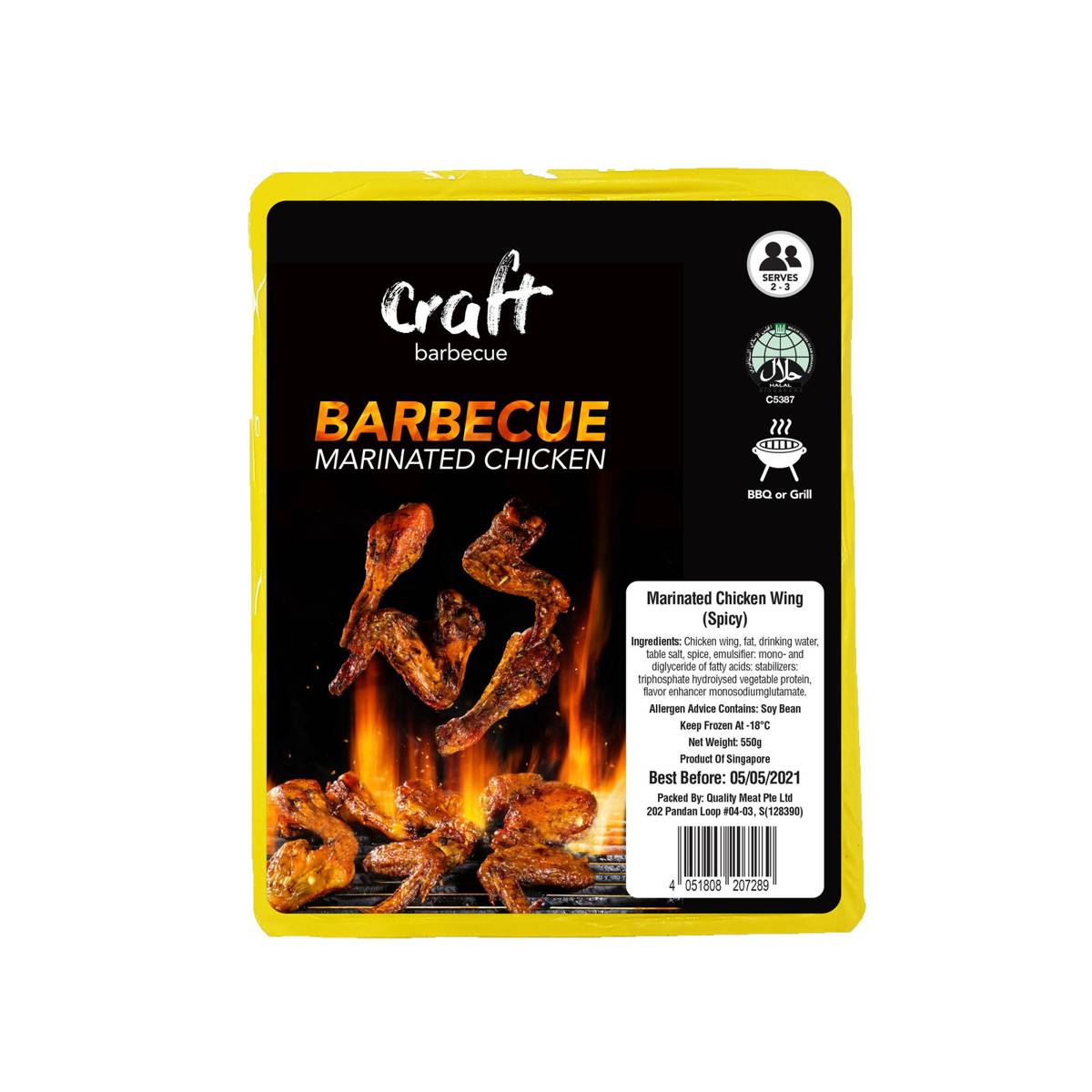 Craft BBQ M/C Wing Spicy, Halal NTUC FairPrice