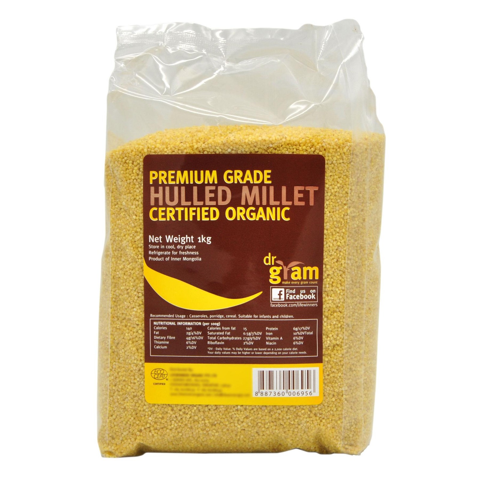 Dr Gram Organic Hulled Millet NTUC FairPrice