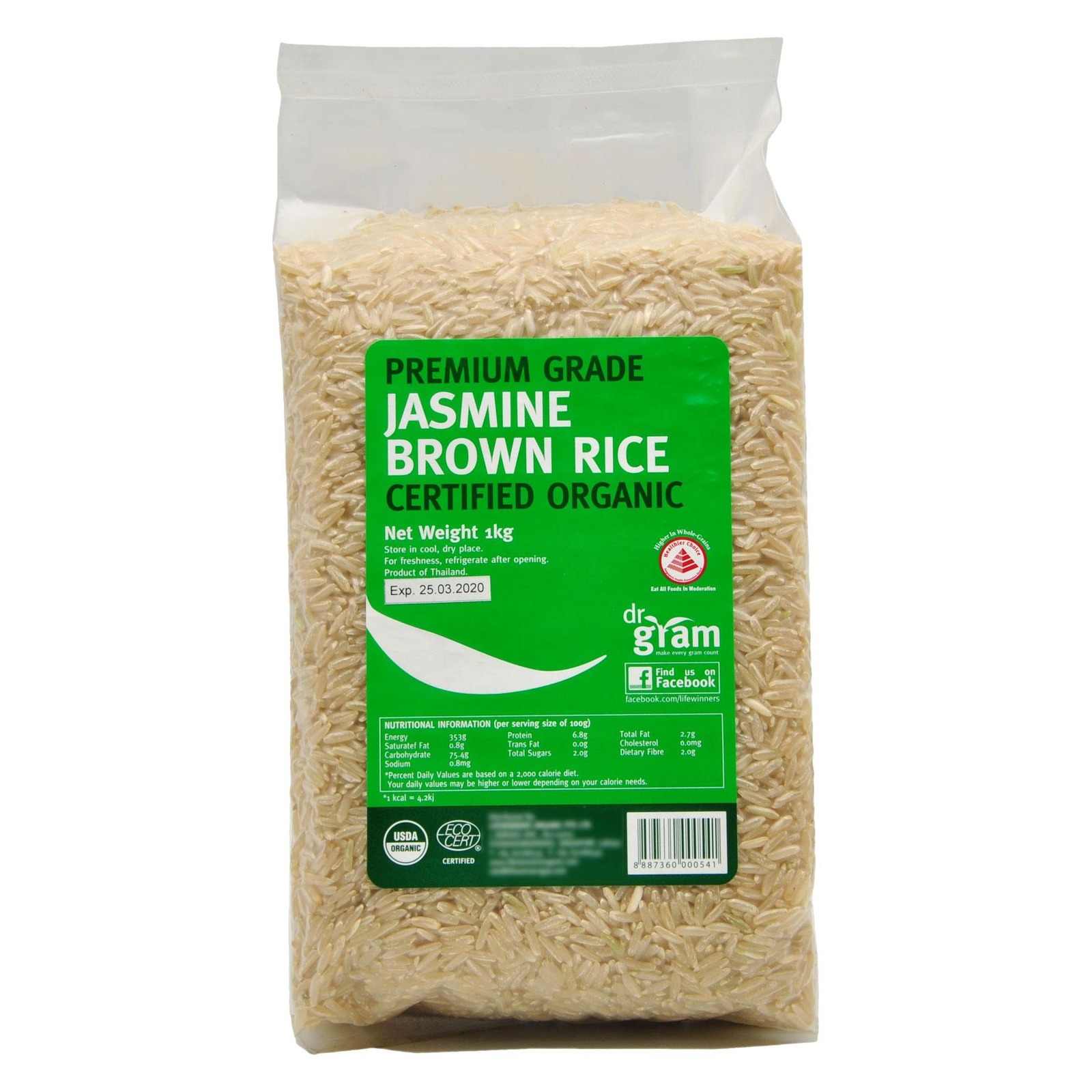 Dr Gram Organic Jasmine Brown Rice NTUC FairPrice