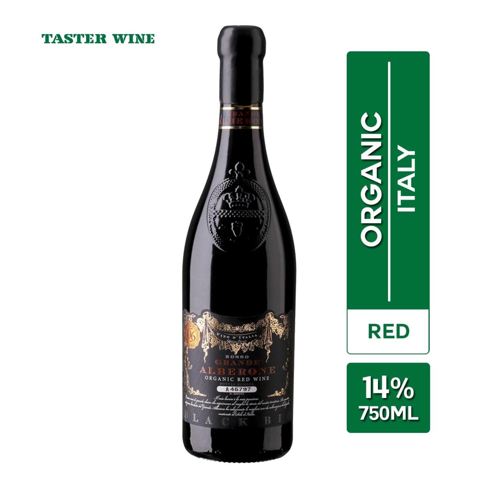 Taster Wine Grand Alberone Black Bio Vino Rosso d'Italia NTUC FairPrice