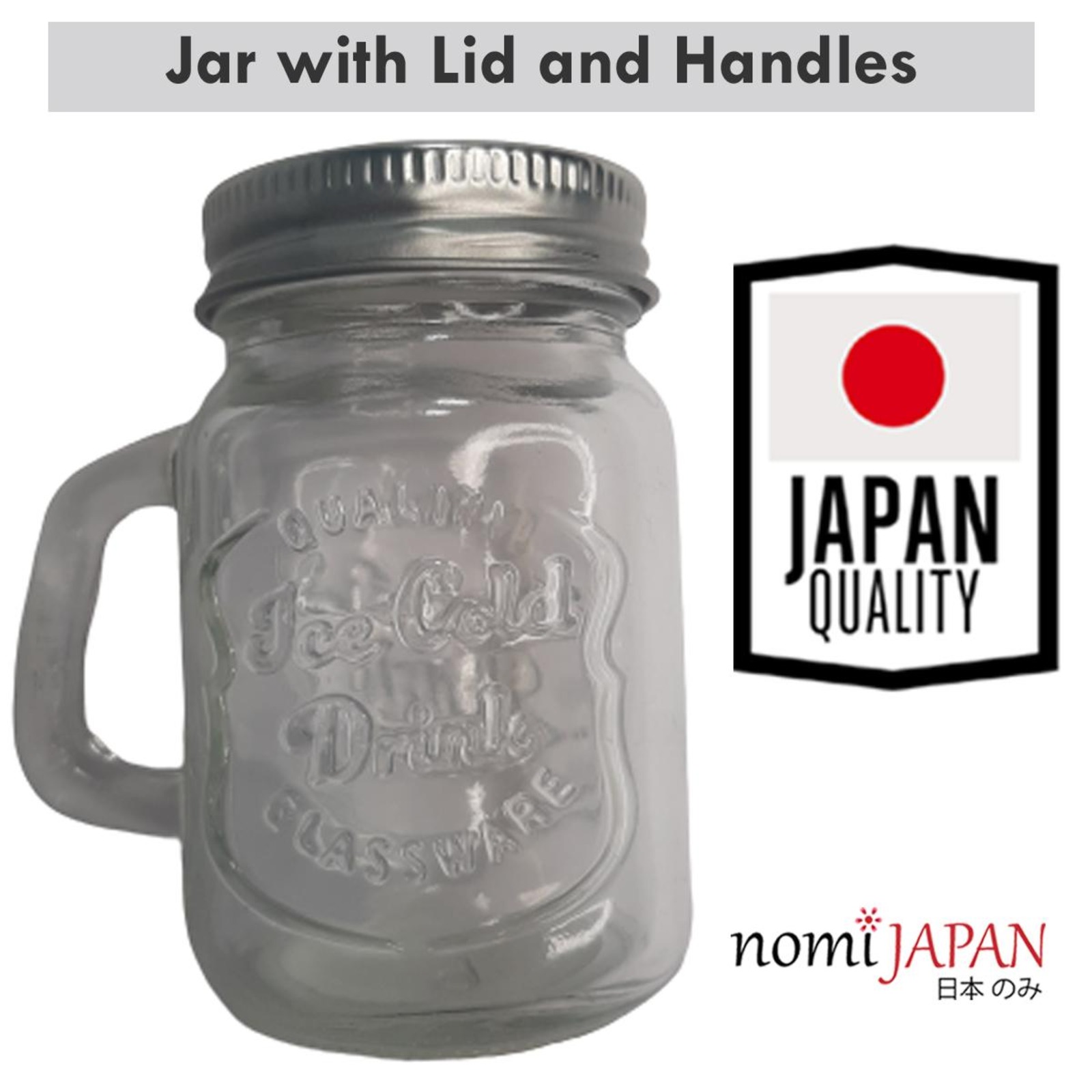 Nomi Japan Shot Glass/Mini Mason Jar Type with Handle 130ml NTUC FairPrice