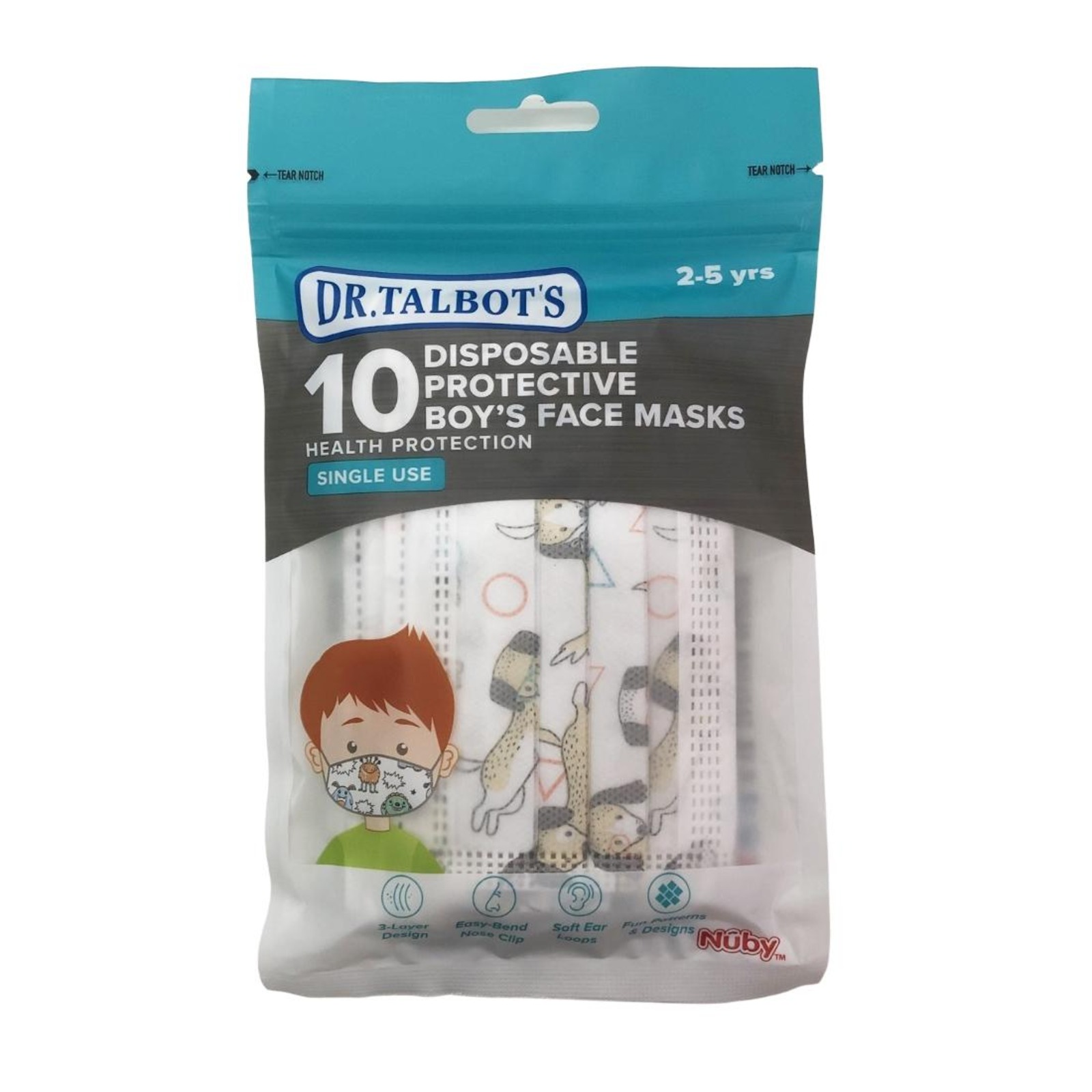 Nuby Little Kids' Face Mask by Dr. Talbots (25 y/o) Dog NTUC FairPrice