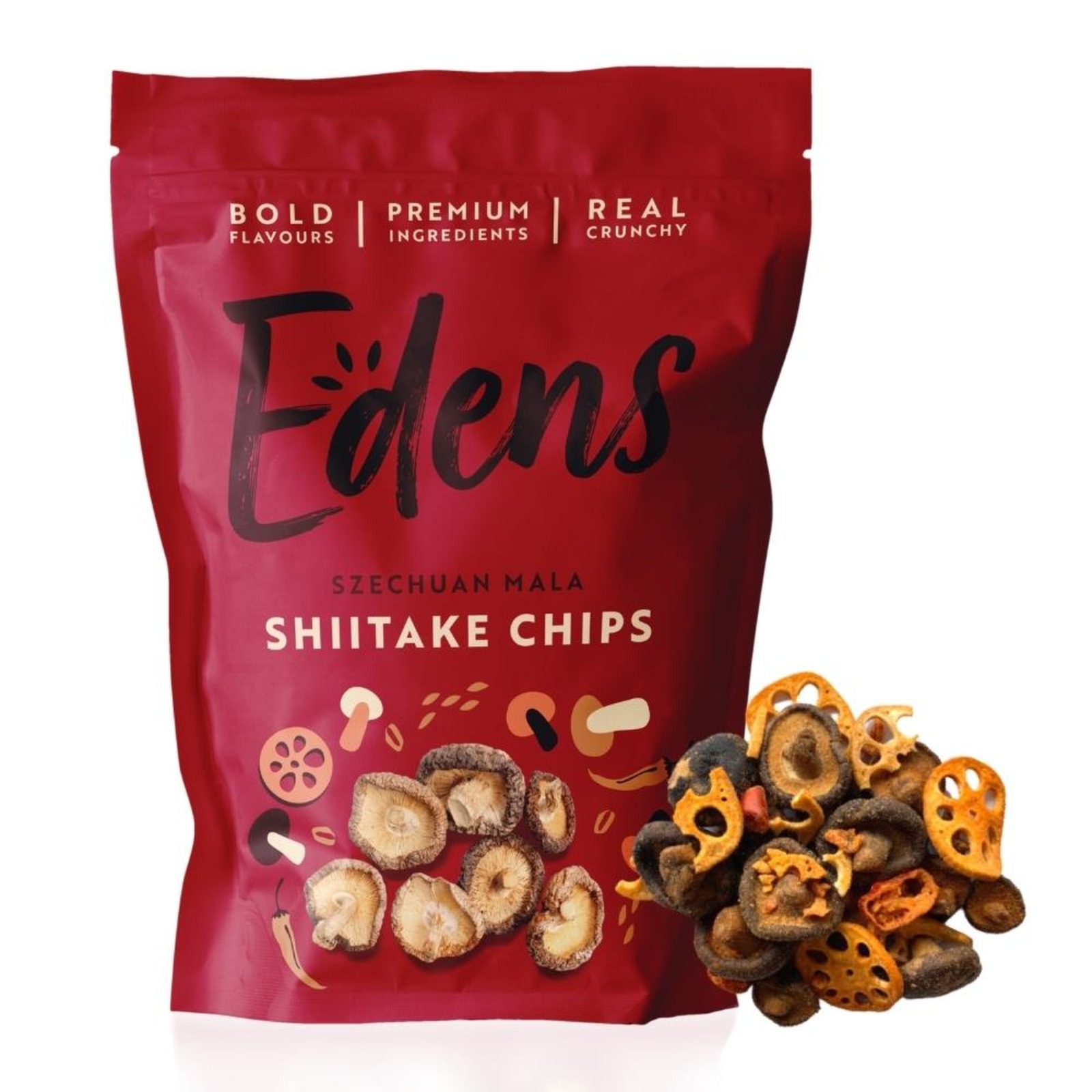 EDENS Mala Shiitake Chips NTUC FairPrice
