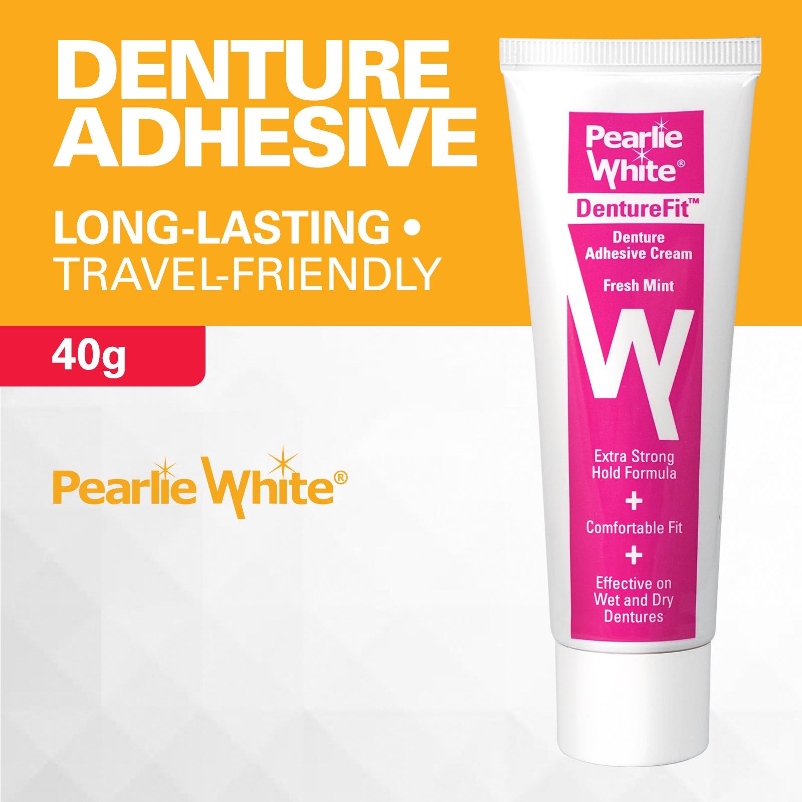 Pearlie White DentureFit Denture Adhesive Cream NTUC FairPrice