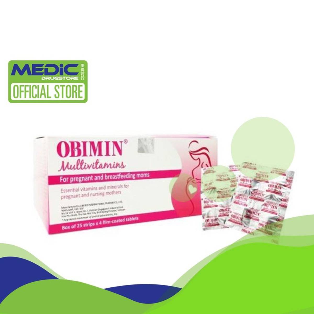 Obimin Multivitamins Pregnant & Breastfeeding Moms 25 x 4s NTUC FairPrice