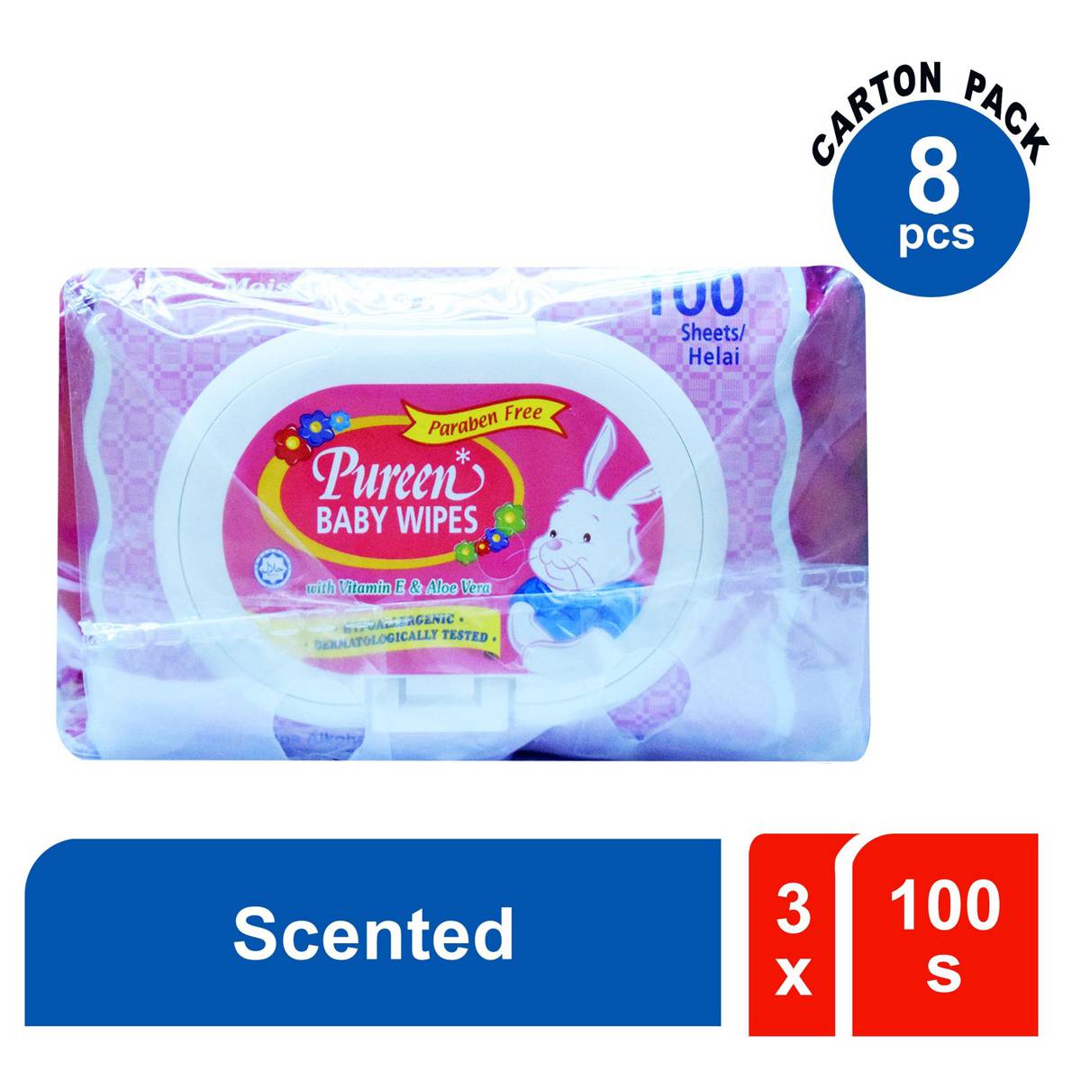 Pureen Scented Pink Baby Wipes Ctn Ntuc Fairprice