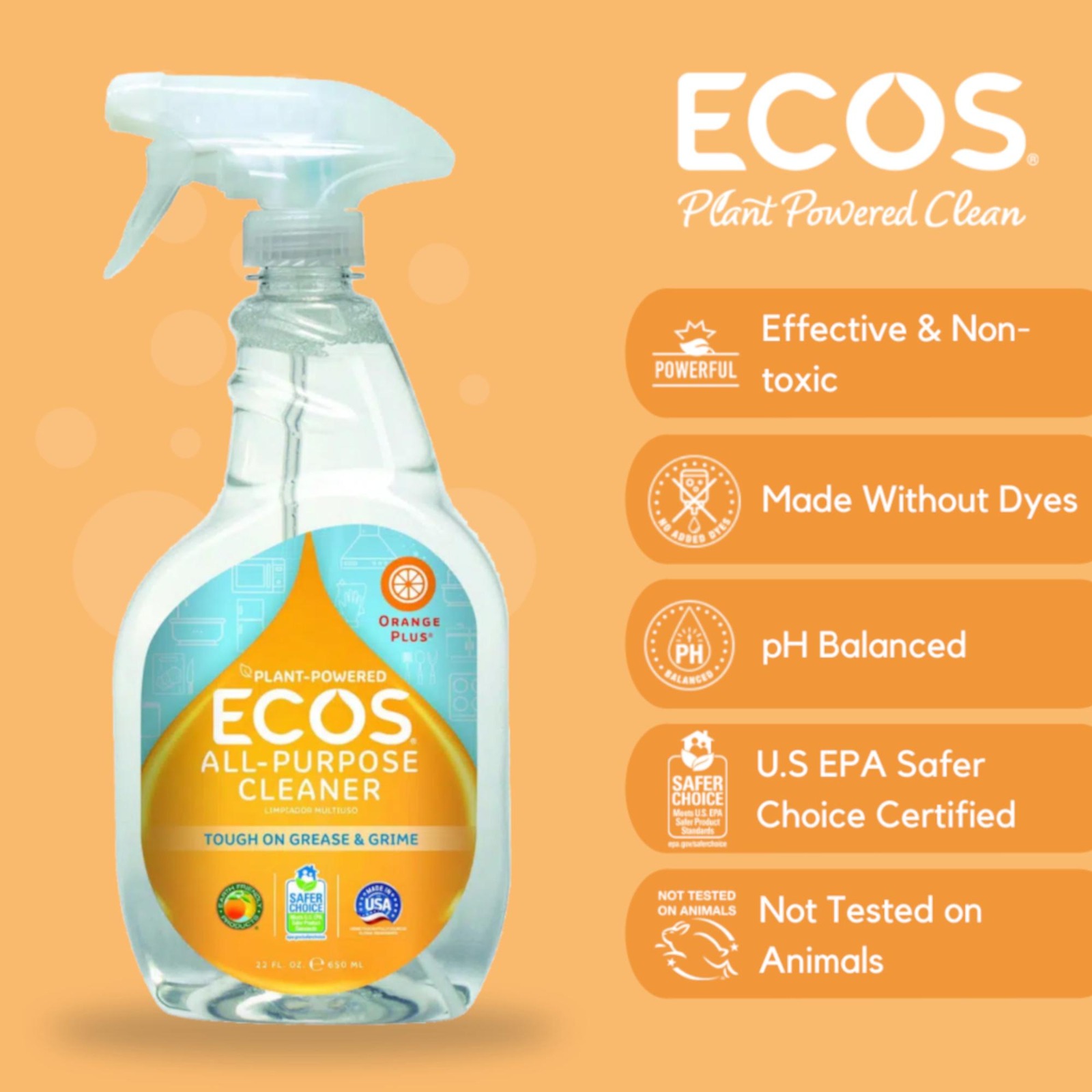 ECOS All Purpose Cleaner Orange Plus NTUC FairPrice