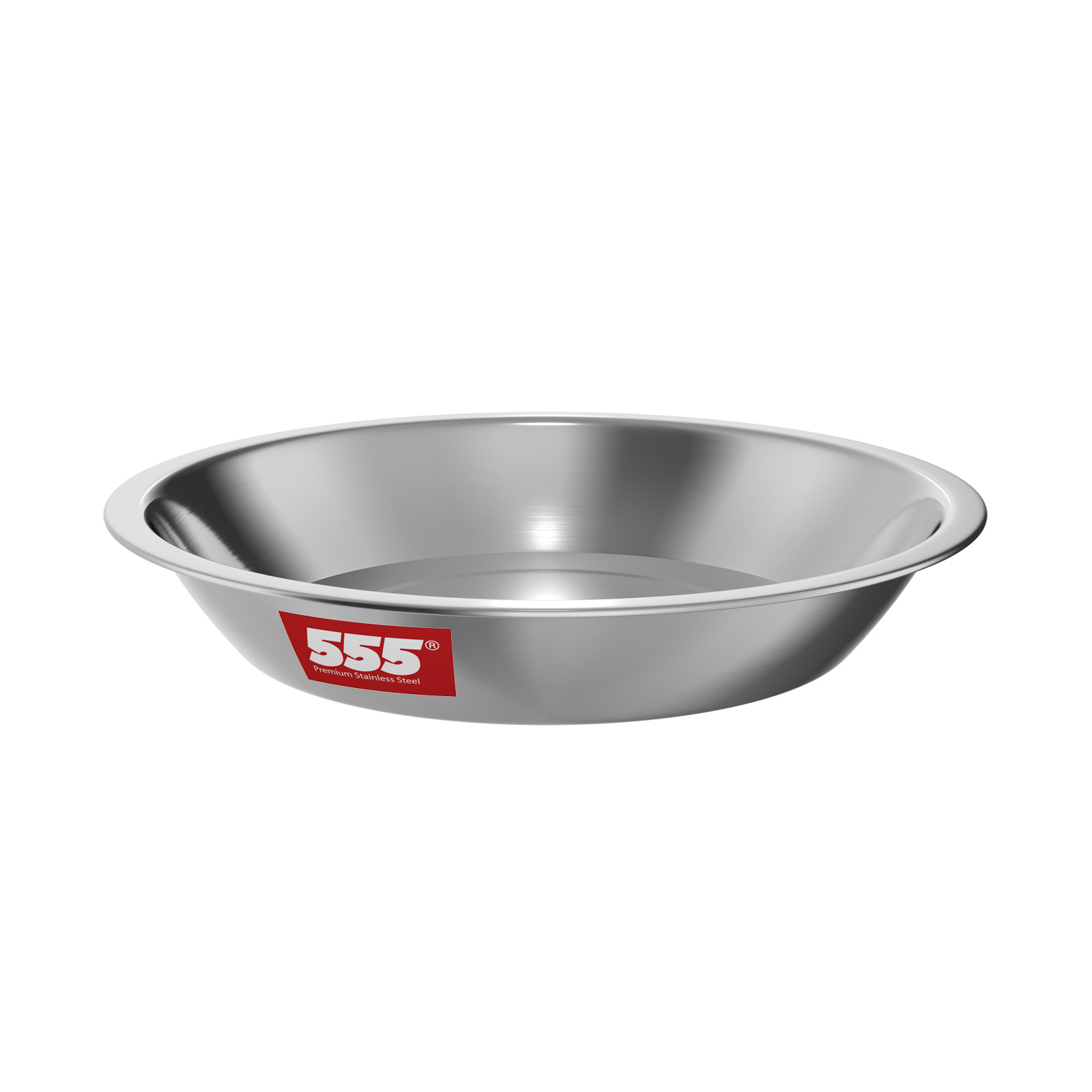 555 Premium Stainless Steel Deep Rice Plate 18cm NTUC FairPrice