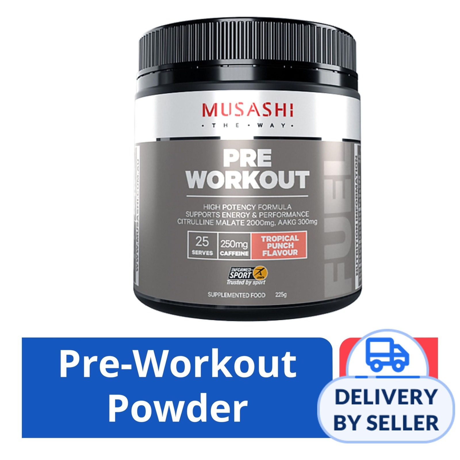 Musashi PreWorkout Supplement Powder Tropical Punch NTUC FairPrice