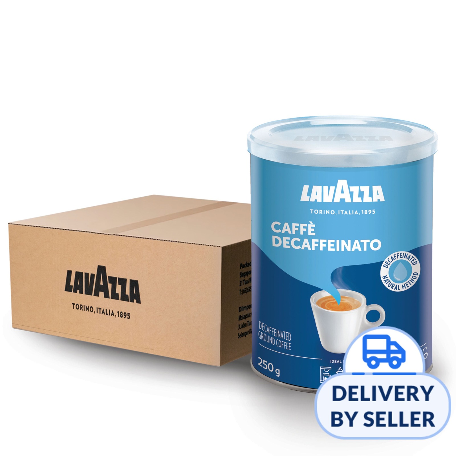 Lavazza Caffe Decaffeinato Ground Coffee In Tin 12 X 250G NTUC FairPrice