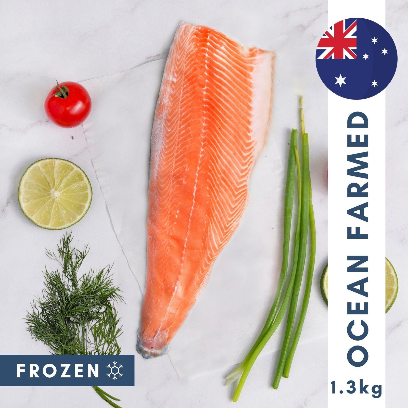 The Meat Club Raw Atlantic Salmon Whole Fillet AUS Frozen NTUC