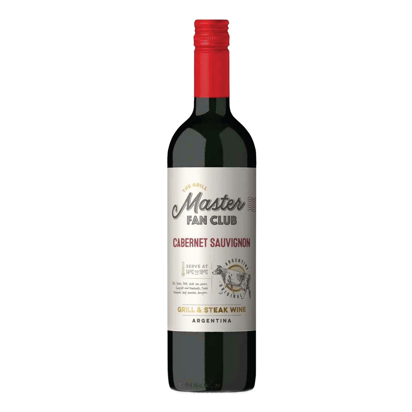 The Grill Master Fan Club Cab Sauv Argentina Red Wine 2022 NTUC FairPrice