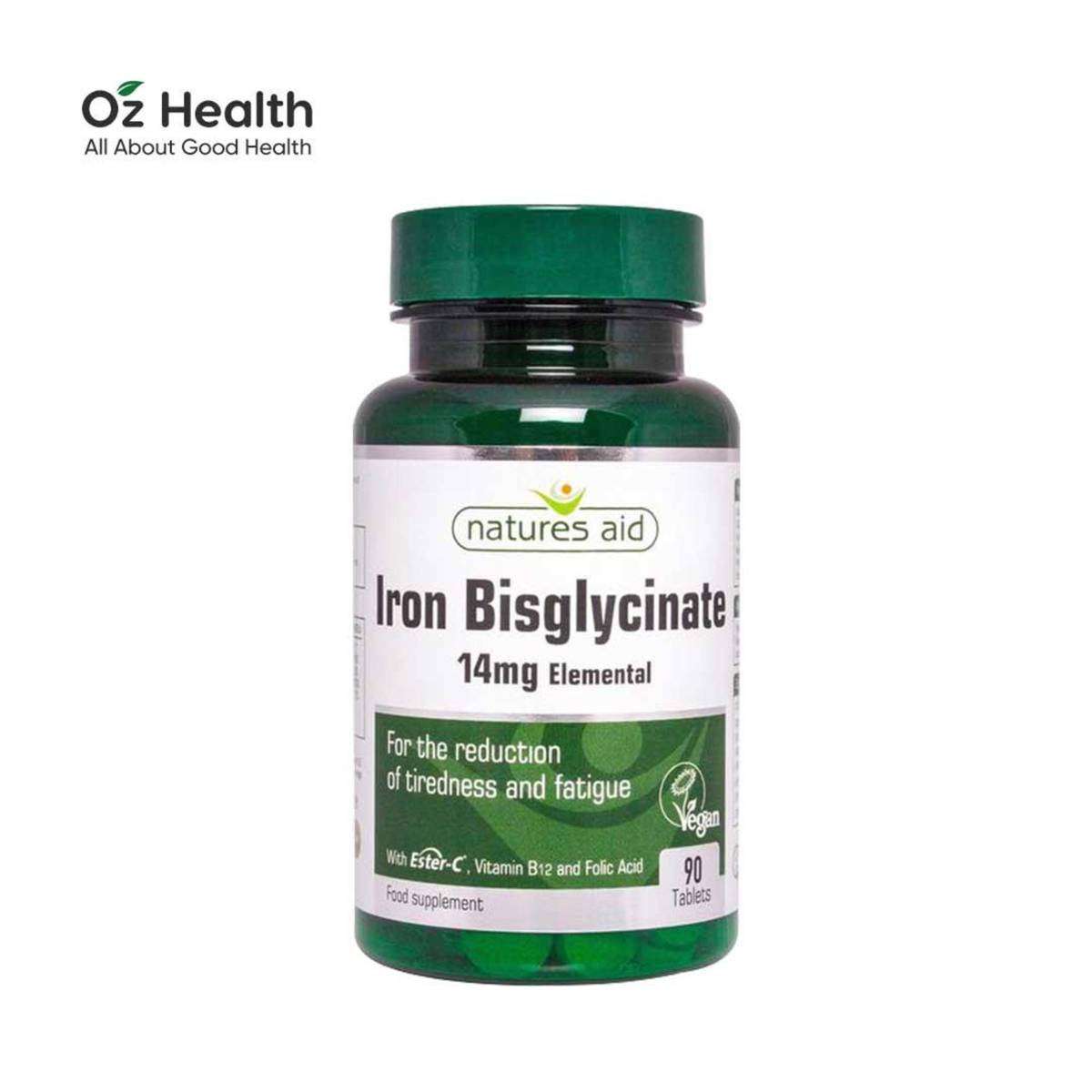 Natures Aid Iron Bisglycinate 14Mg (Elemental) NTUC FairPrice