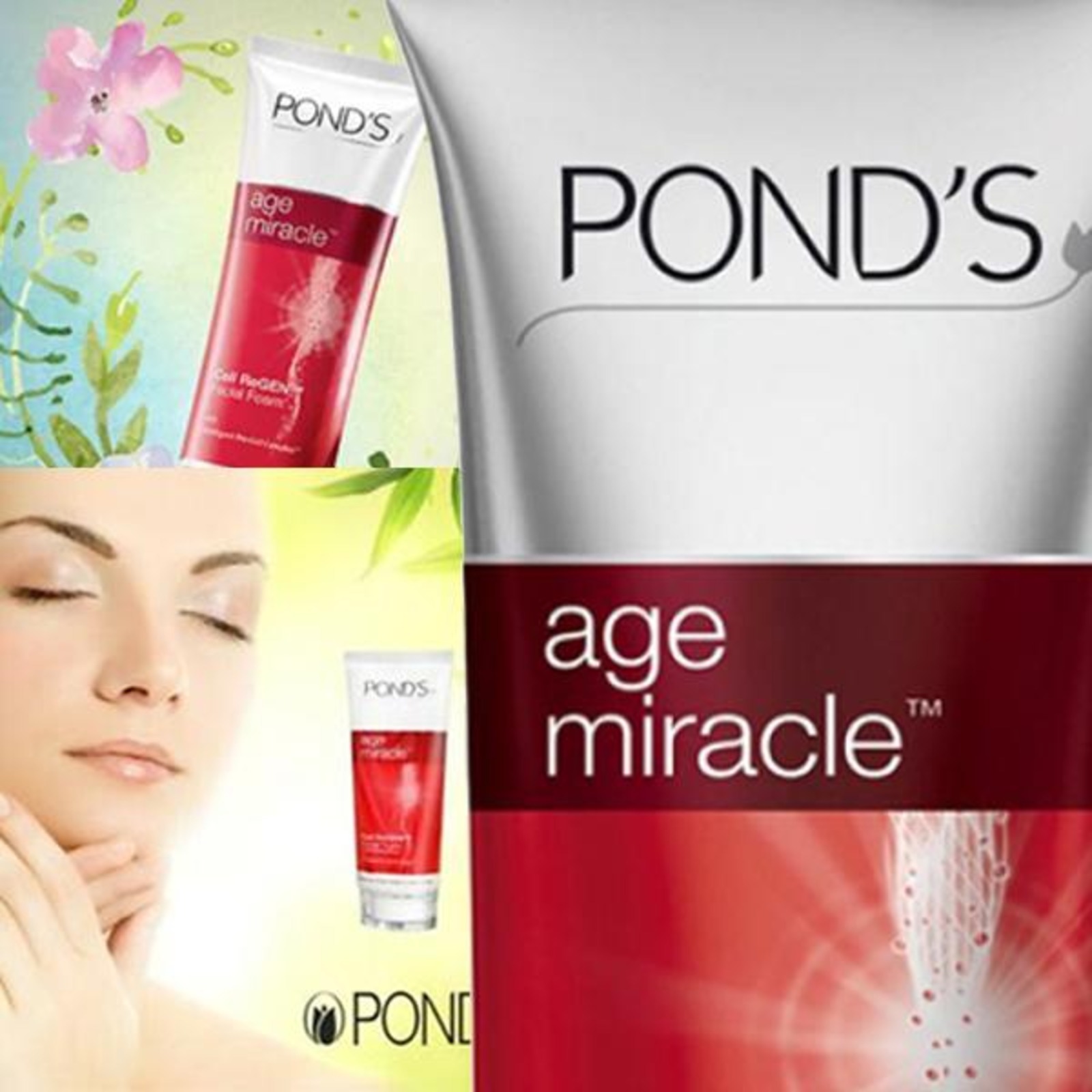 ponds age miracle youthful glow facial treatment cleanser