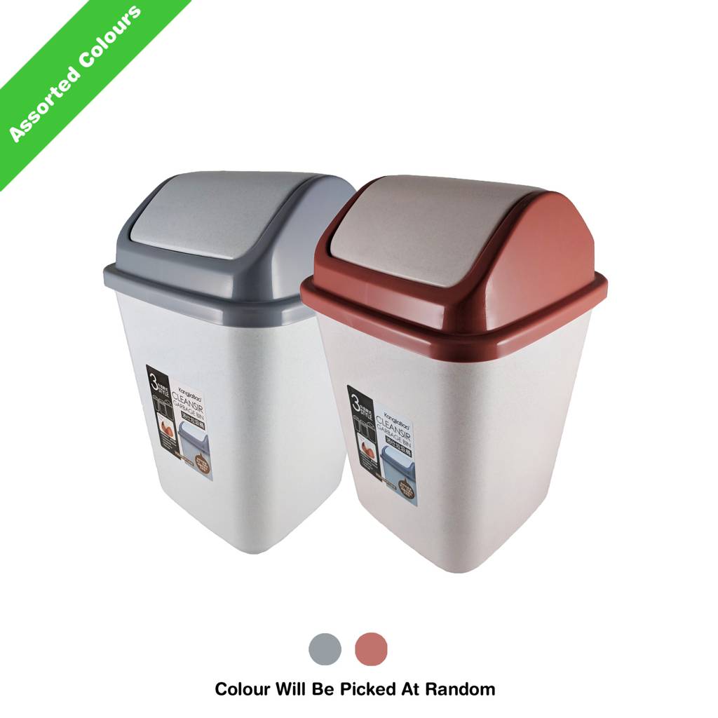 KJB Cleansir Plastic Swing Top Bin 7.5L (Assorted Colours) NTUC FairPrice