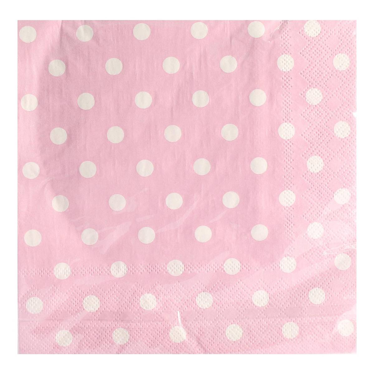 Partyforte 2 Ply Pink Polka Dot Paper Napkins 33x33cm Ntuc Fairprice