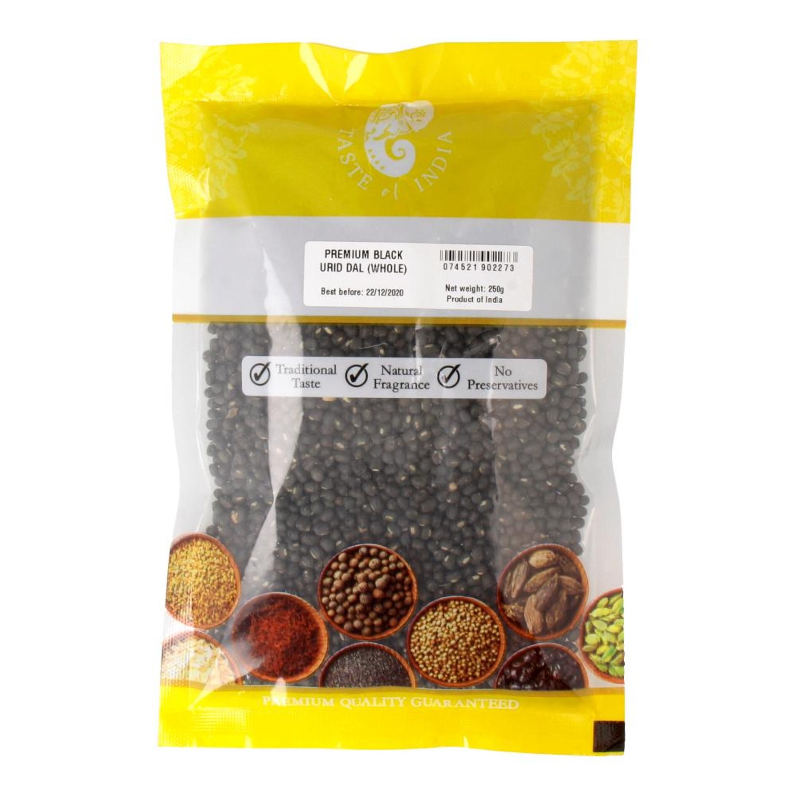 Taste of India Premium Black Urid Dal (Black Lentils) (Whole) NTUC