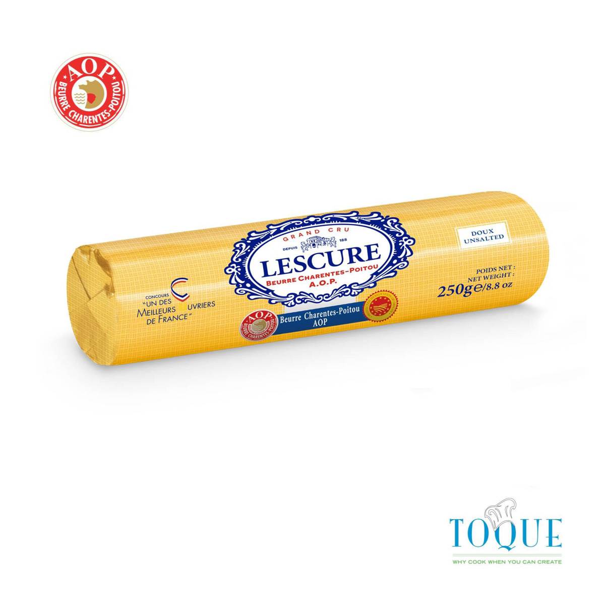 Lescure Butter Roll Unsalted 82 Fat AOP NTUC FairPrice