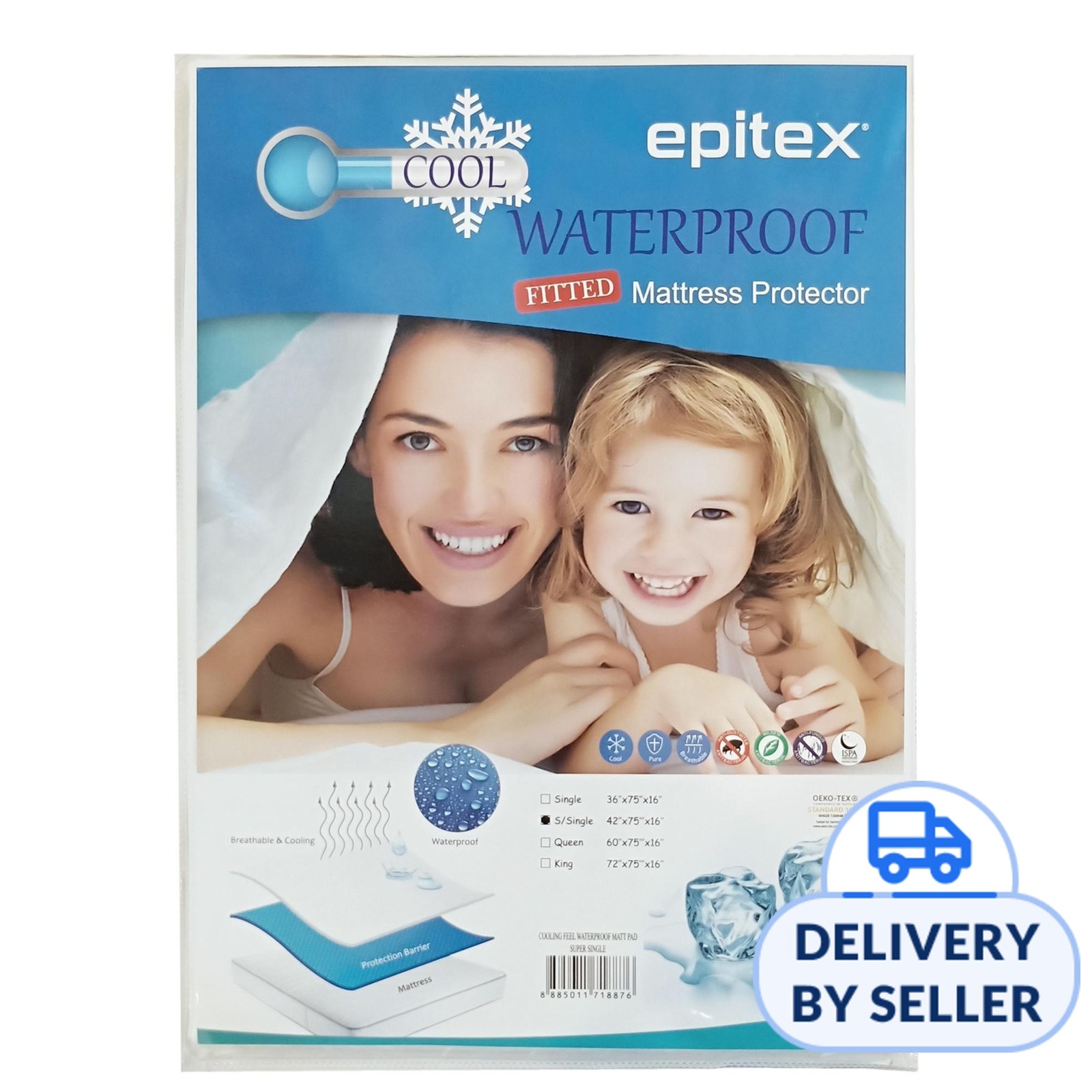 Epitex Cooling Waterproof Mattress Protector Queen NTUC FairPrice