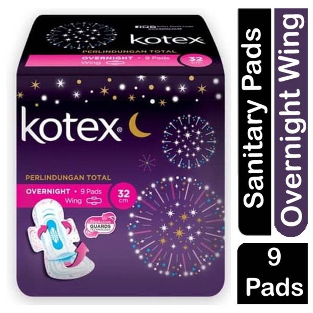 Kotex OVERNIGHT Protection Wing ProActive Guard Pads (32cm) NTUC