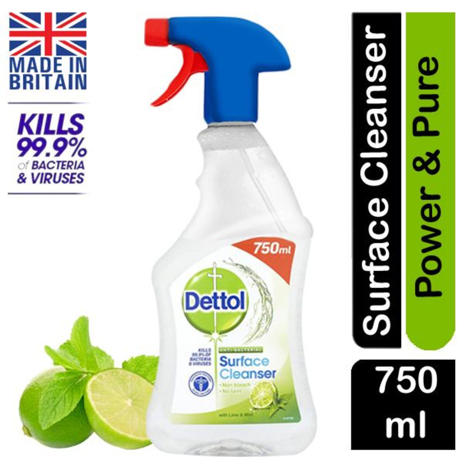 Dettol Lime &Mint Antibacterial Surface Cleanser Trigger Spra NTUC
